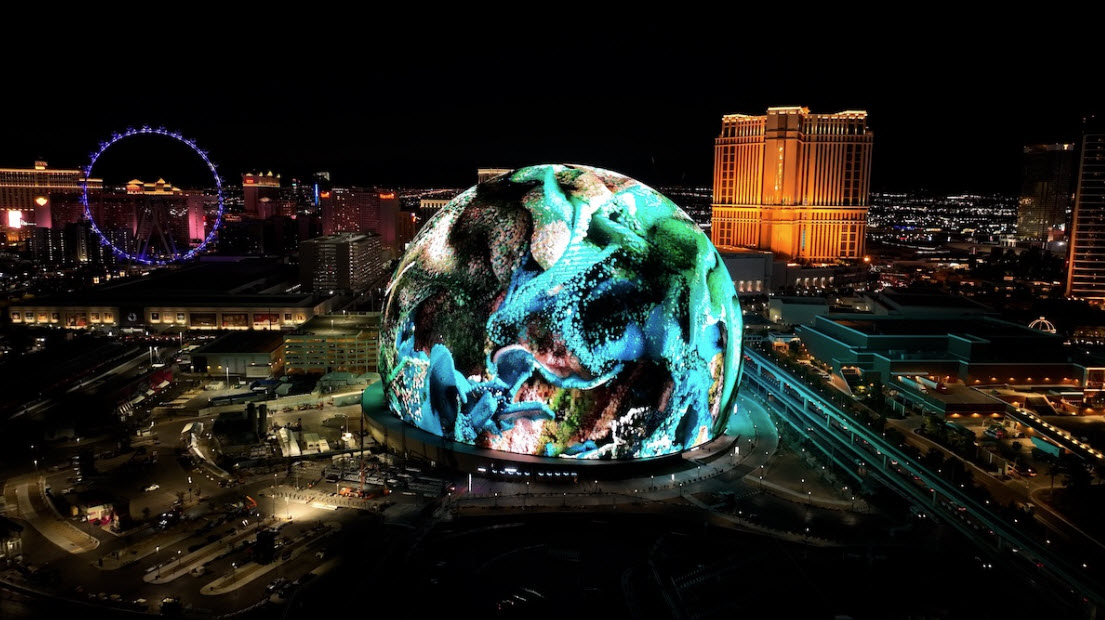 Sphere Entertainment, Las Vegas Sphere, mini-Spheres, immersive entertainment, live entertainment, concert venue, 5000-seat venue, James Dolan, U2, concert film, Abu Dhabi Sphere, technology, LED screen, entertainment industry, experiential entertainment, venue expansion, high-tech performance, light pollution, Sadiq Khan
