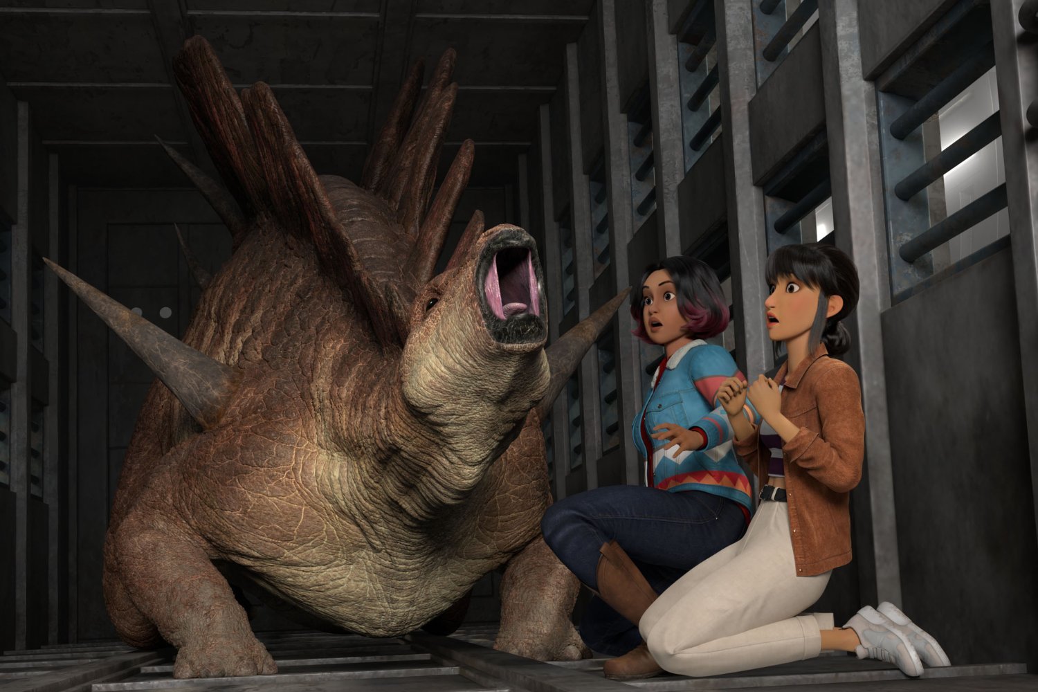 Jurassic World: Chaos Theory, Netflix, Amblin, animated series, dinosaurs, Nublar Five, Darius, Ben, Kenji, Sammy, Yasmina, Brooklynn, season three, trailer, Italy, Gia, Beatrice Grannò, Isabella Rossellini, Nonna, dinosaur trafficking, double agent, coming-of-age story, Jurassic World Dominion, Dr. Sattler, Jurassic World Rebirth
