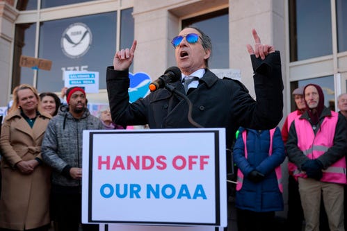 NOAA layoffs, Trump administration, federal government cuts, National Weather Service, Department of Commerce, Reduction in Force, Elon Musk, Department of Government Efficiency, government workforce, job terminations, probationary workers, NWS Pathways program, rescission letters
