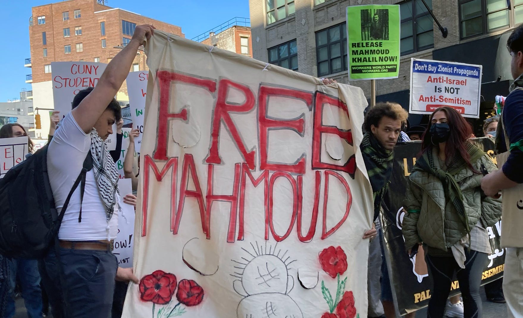 Mahmoud Khalil, ICE arrest, pro-Palestinian protest, Columbia University, Donald Trump, deportation, Hamas, anti-American, student protests, Gaza, Israel, First Amendment, free speech, ADL, Anti-Defamation League, university funding, antisemitism, immigration, green card, Council on American-Islamic Relations, Rashida Tlaib, keffiyeh, divestment, campus protests, terrorist supporters

