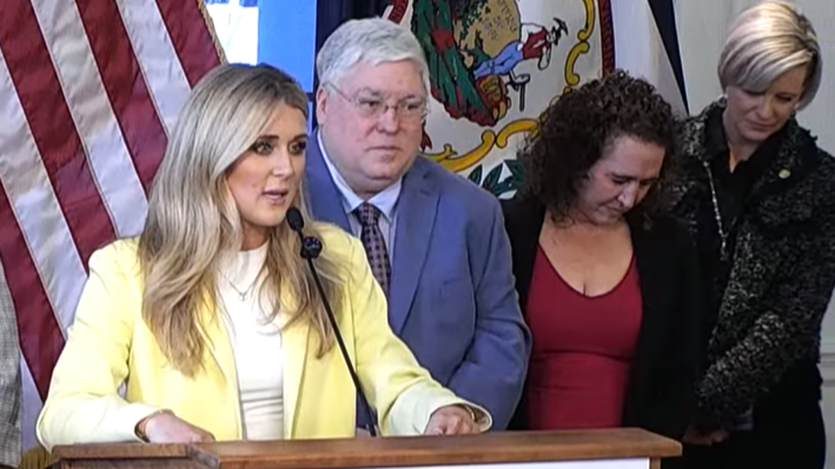 West Virginia, Riley Gaines Act, transgender athletes, women's sports, biological sex, Patrick Morrisey, gender identity, bathroom bill, single-sex spaces, fairness in sports, women's rights, Mike Pushkin, woke ideology, Lia Thomas, Emmy Salerno, LGBTQ issues, political debate, West Virginia legislation
