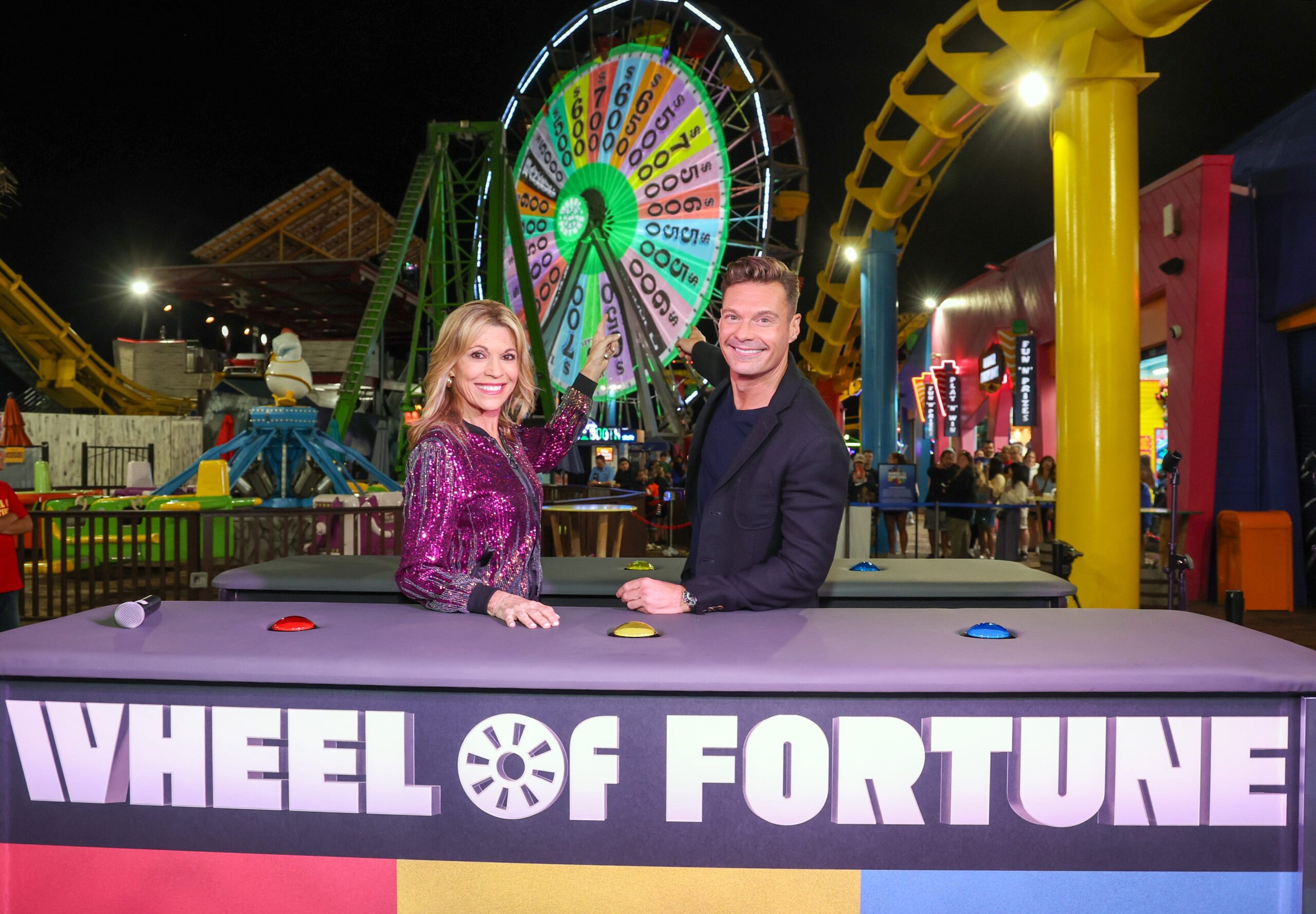 Vanna White, Wheel of Fortune, game show, Elvis Duran, interview, filming schedule, Pat Sajak, ABC, TV, television, co-host, letter turner, schedule, 2025-26 season.
