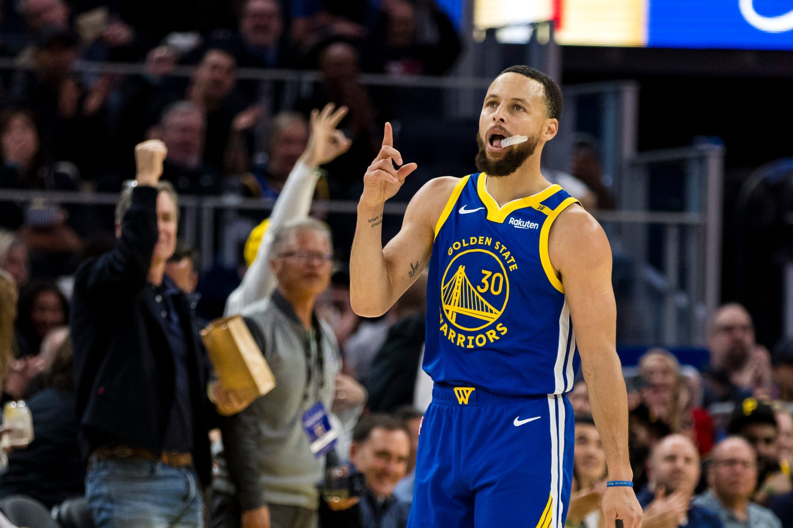 Steph Curry, Stephen Curry, Golden State Warriors, NBA, 3-pointers, three-pointers, all-time leader, 3-point record, 4000 3-pointers, Jayson Tatum, Anthony Edwards, 3-point shooting, NBA records, basketball
