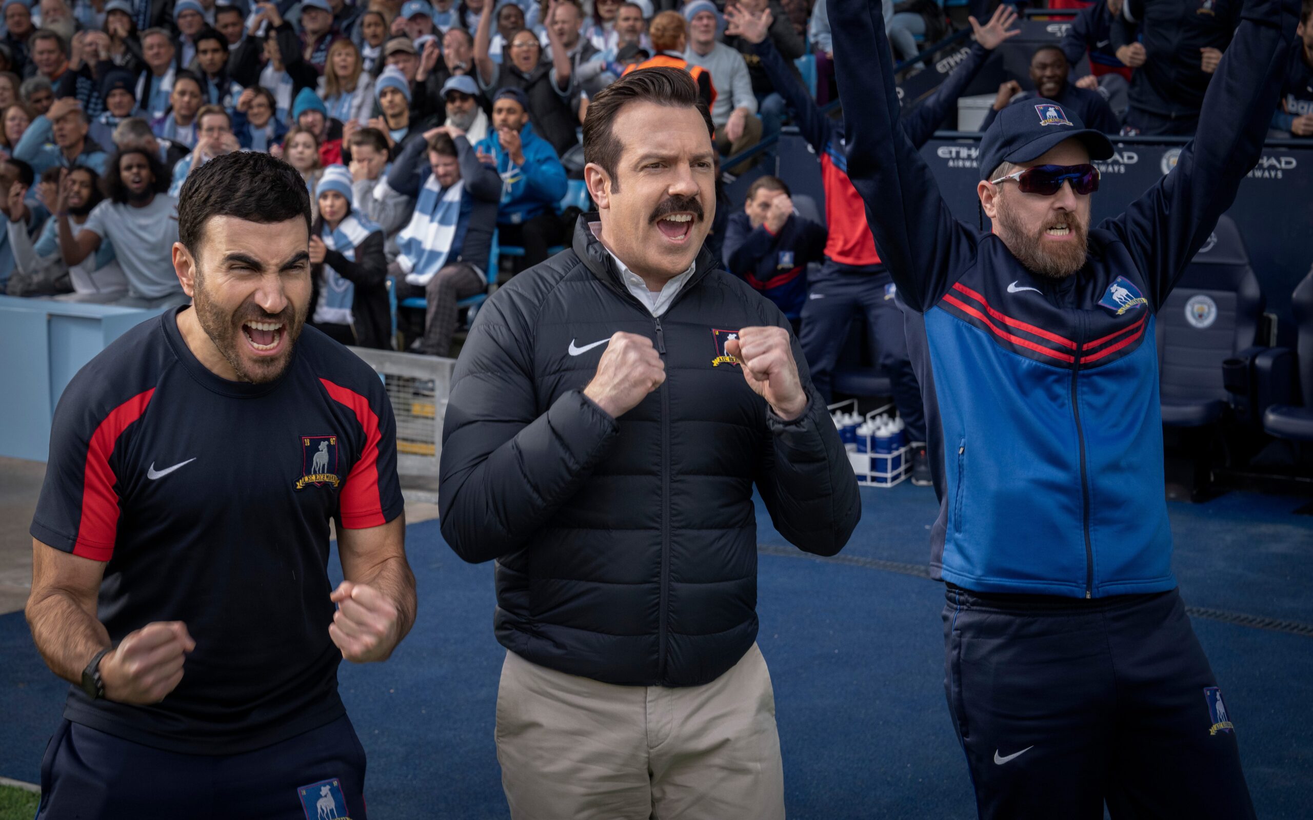 Ted Lasso, Season 4, Apple TV+, Jason Sudeikis, AFC Richmond, comedy series, Emmy Awards, Brendan Hunt, Brett Goldstein, Phil Dunster, Toheeb Jimoh, renewal, cast, episodes, release date, soccer, football, coach, Willis Beard, Roy Kent, Industry, HBO, streaming, television
