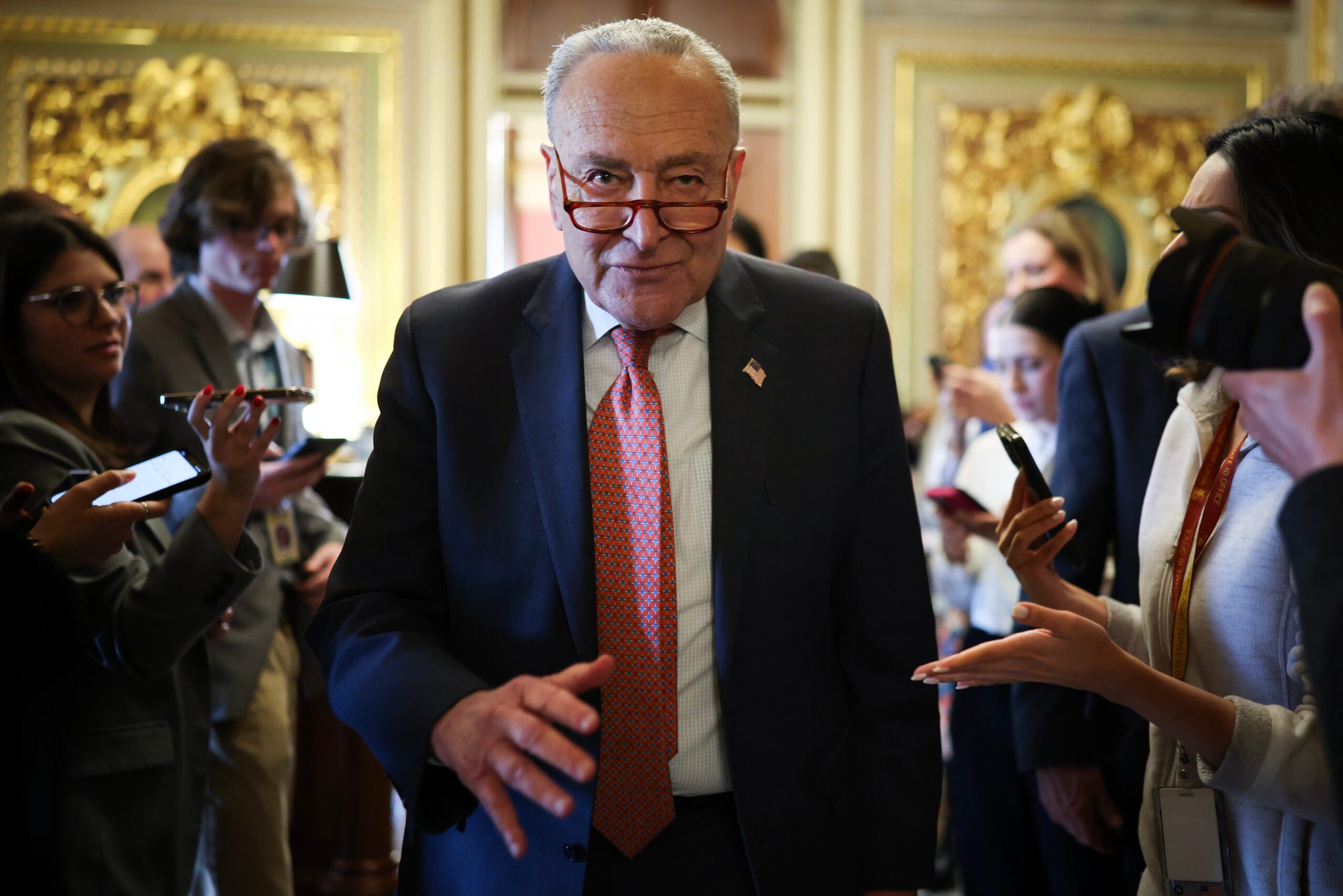 Chuck Schumer, Democratic Party, Donald Trump, government shutdown, funding bill, Senate Democrats, Alexandria Ocasio-Cortez, Nancy Pelosi, Hakeem Jeffries, Elon Musk, Democratic base, political backlash, intraparty conflict, Senate leadership, budget negotiations
