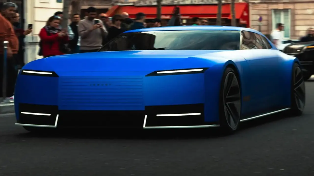 Jaguar, Type 00, electric car, EV, concept car, Grand Tourer, GT, electric vehicle, luxury car, Adrian Mardell, Tesla, Elon Musk, Lucid Motors, Barry Keoghan, Jamie Dornan, Zoe Saldana, Paris, automotive, electric vehicle market, range, horsepower, 2026, sedan, SUV, design, electric GT
