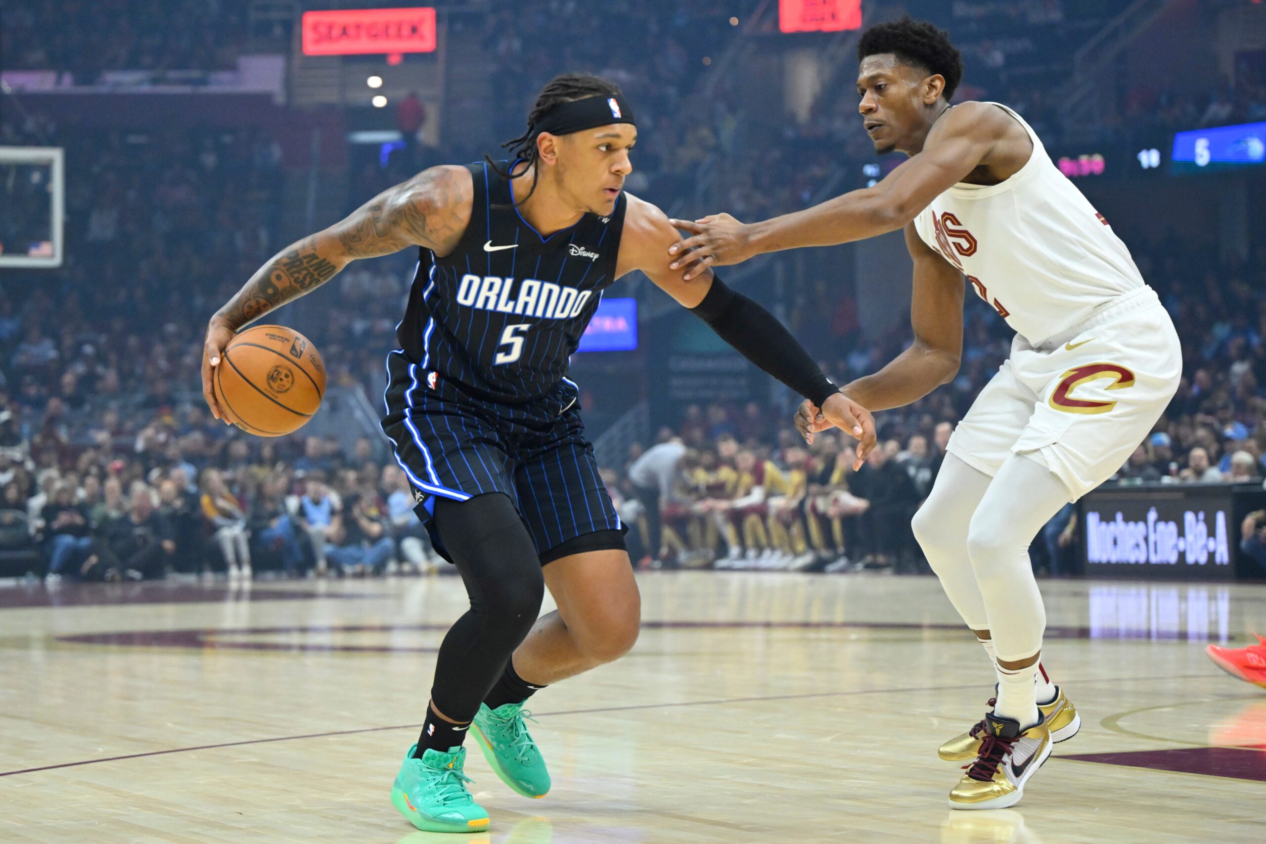 Cleveland Cavaliers, Orlando Magic, NBA, basketball, game recap, Paolo Banchero, Donovan Mitchell, win streak, Rocket Arena, playoffs, score, stats, highlights
