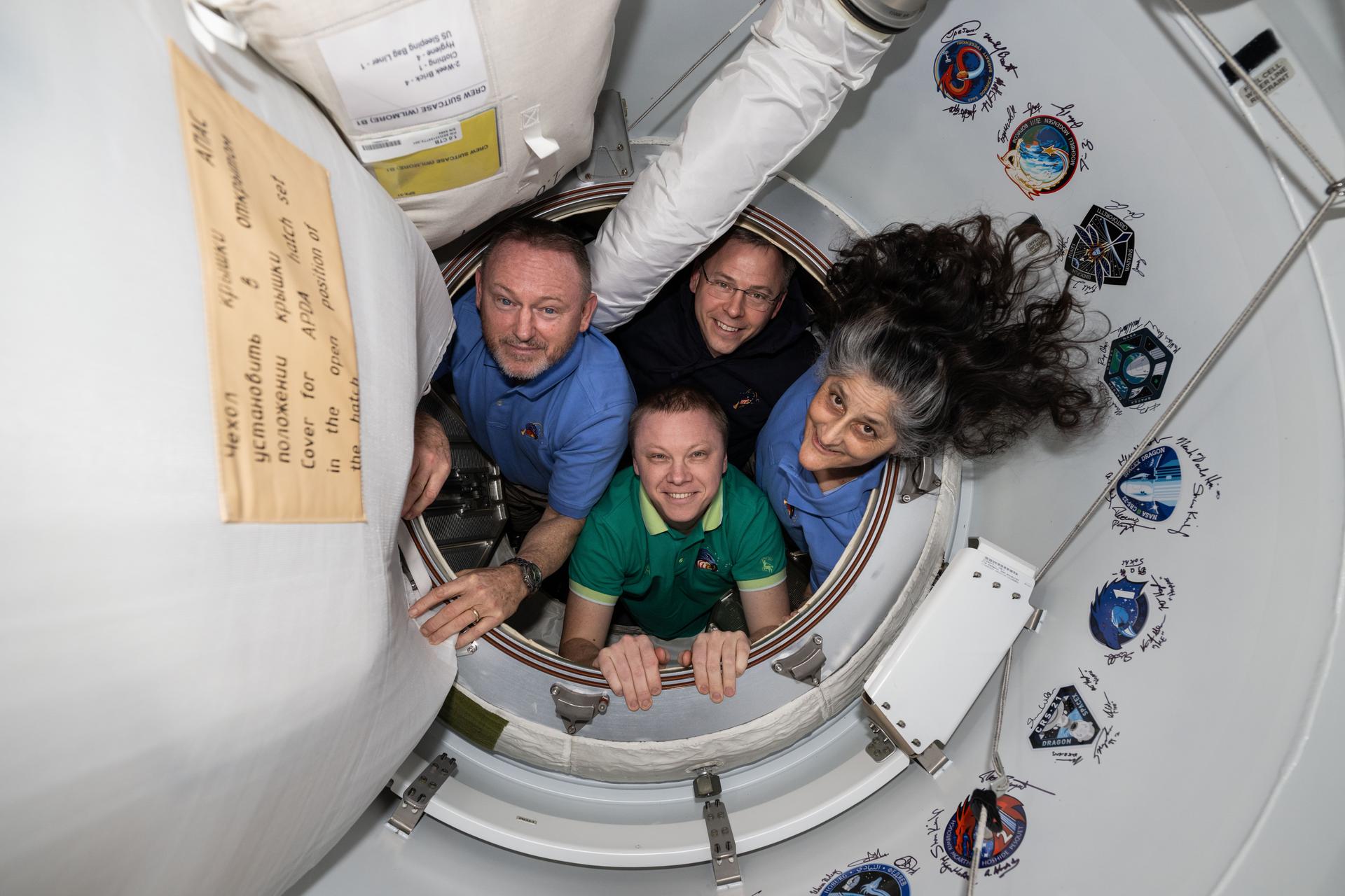 NASA, Boeing Starliner, SpaceX, Crew-9, Crew-10, Butch Wilmore, Suni Williams, International Space Station, SpaceX Dragon, Nick Hague, Aleksandr Gorbunov, Anne McClain, Nichole Ayers, Takuya Onishi, Kirill Peskov, commercial crew program, space mission, astronaut return, Florida coast, water landing, Expedition 73, Dragon Endurance, NASA+, space launch, space exploration, space news
