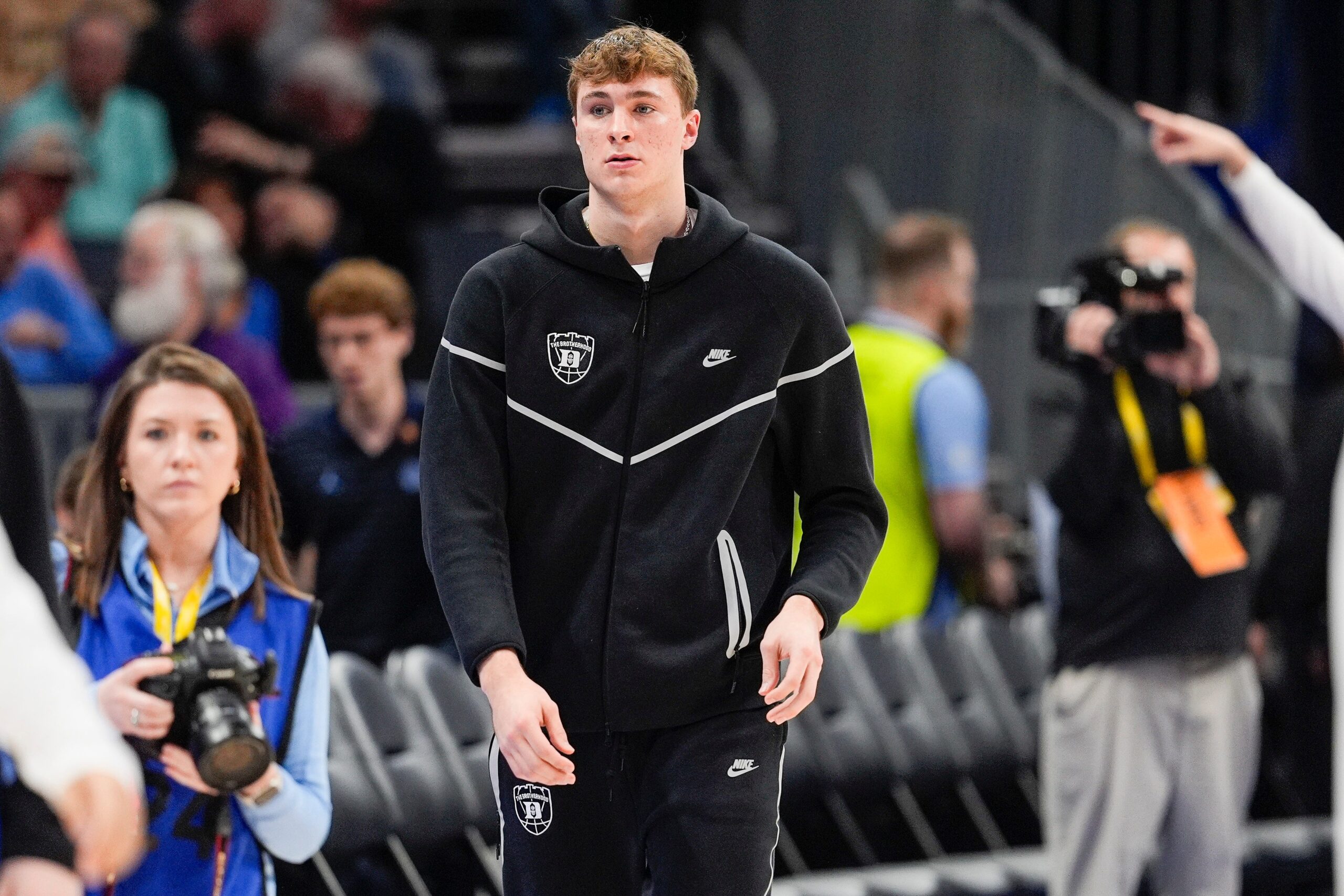 Cooper Flagg, Duke basketball, NCAA Tournament, March Madness, ankle injury, Jon Scheyer, Johni Broome, national player of the year, Zion Williamson, injury update, tournament seeding, American, Mount St. Mary's, Lenovo Center, ACC Tournament, sports news

