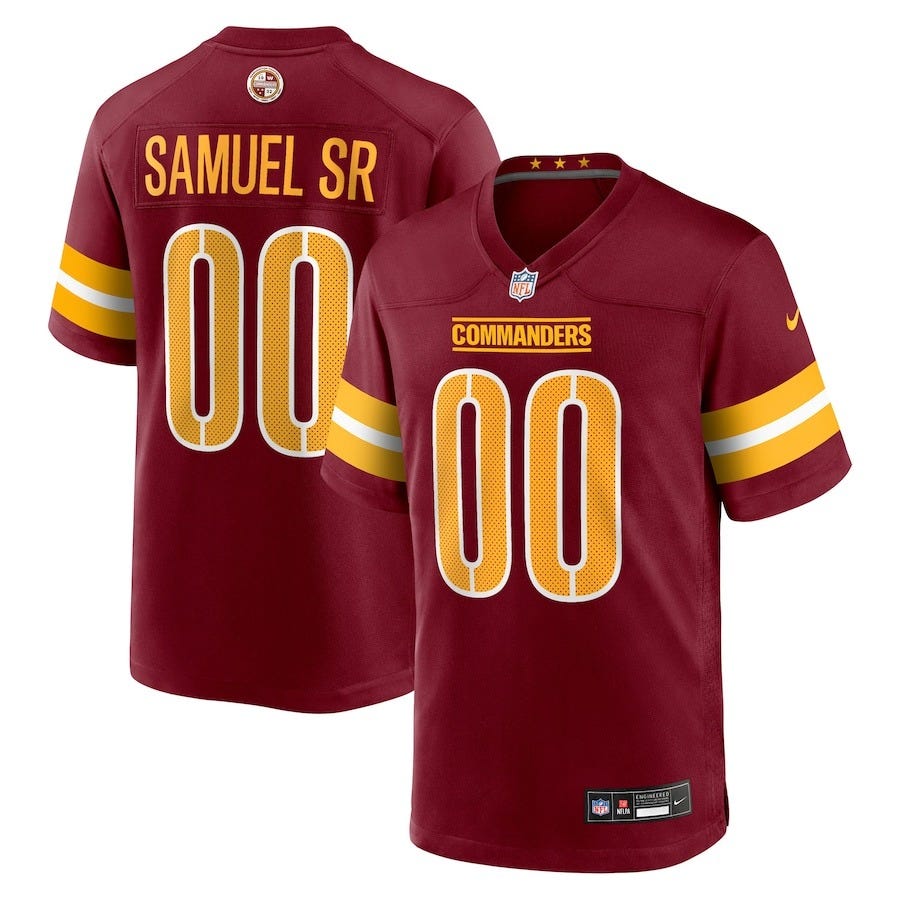 Deebo Samuel, Washington Commanders, NFL, trade, wide receiver, Jayden Daniels, Terry McLaurin, football, jersey, gear, merchandise, news, analysis, 2025 season
