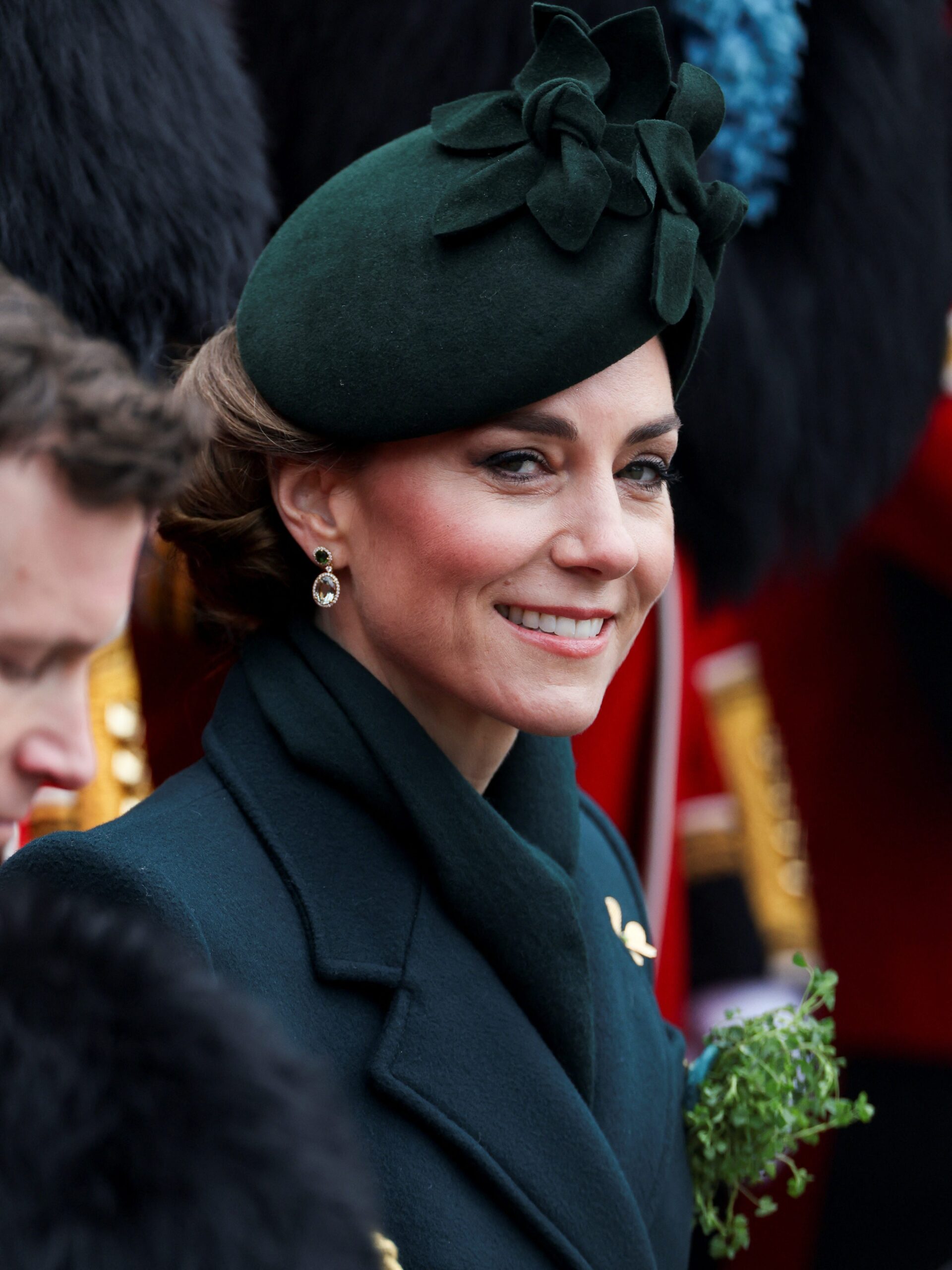 Princess Kate, Princess of Wales, St. Patricks Day, Irish Guards, Wellington Barracks, London, cancer, remission, chemotherapy, Commonwealth Day, Prince William, King Charles III, Irish wolfhound, Turlough Mor, honorary Colonel, foot guard regiment
