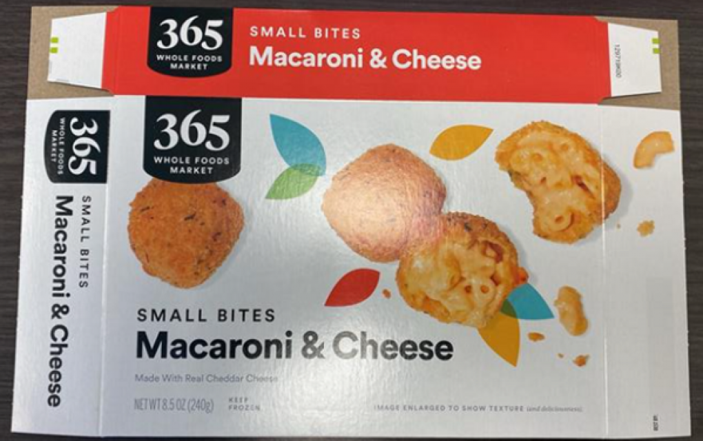 Mac and cheese recall, Whole Foods Market, 365 Small Bites Macaroni & Cheese, egg allergy, meat ingredients, food safety, C.H. Guenther & Son LLC, voluntary recall, product recall, frozen food, consumer complaint
