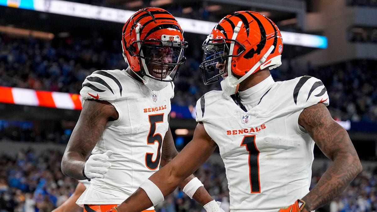 Cincinnati Bengals, Joe Burrow, Ja'Marr Chase, Tee Higgins, NFL, contract extension, wide receiver, highest-paid, Myles Garrett, Duke Tobin, NFL Scouting Combine, salary, football, sports, Fox Sports
