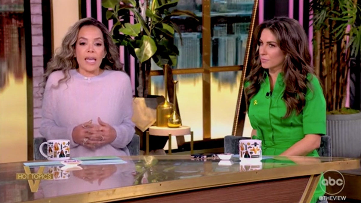 The View, Chuck Schumer, funding bill, government shutdown, Sunny Hostin, Alyssa Farah Griffin, Sara Haines, Ana Navarro, Whoopi Goldberg, Democrats, Republicans, Donald Trump, Elon Musk, Social Security, Medicare, Medicaid, Alexandria Ocasio-Cortez, political debate, media criticism, Congress, spending, interview, New York
