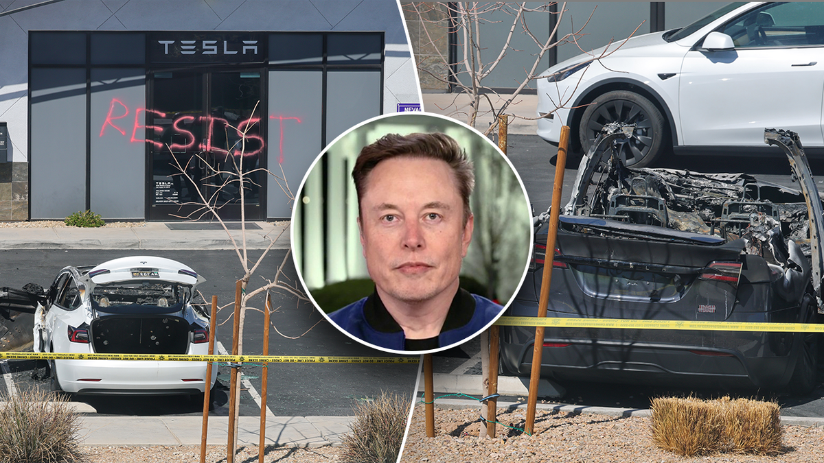 Elon Musk, Tesla, protests, violence, vandalism, firebombing, dealerships, DOGE, Department of Government Efficiency, fraud, Attorney General Pam Bondi, domestic terrorism, FBI investigation, Las Vegas, hate crime, swastika, CyberTruck, Trump administration, Sean Hannity, Fox News
