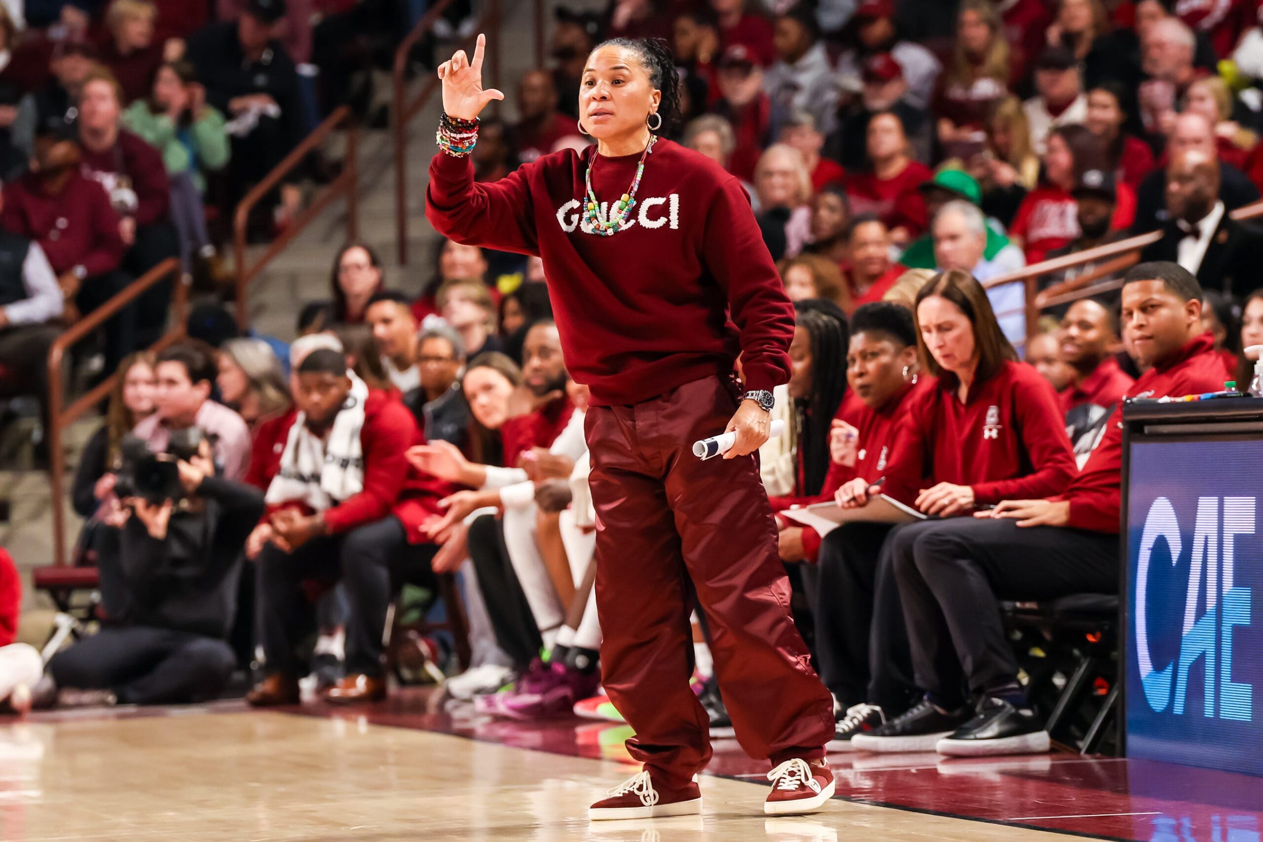 Dawn Staley, South Carolina Women's Basketball, Womens March Madness, Bree Hall, Sania Feagin, NCAA Tournament, Fashion, Streetwear, Designer Brands, Louis Vuitton, Balenciaga, Gucci, Togethxr, Sue Bird, Alex Morgan, Chloe Kim, Simone Manuel, Milan Fashion Week, Maddy McDaniel, Olivia Noni
