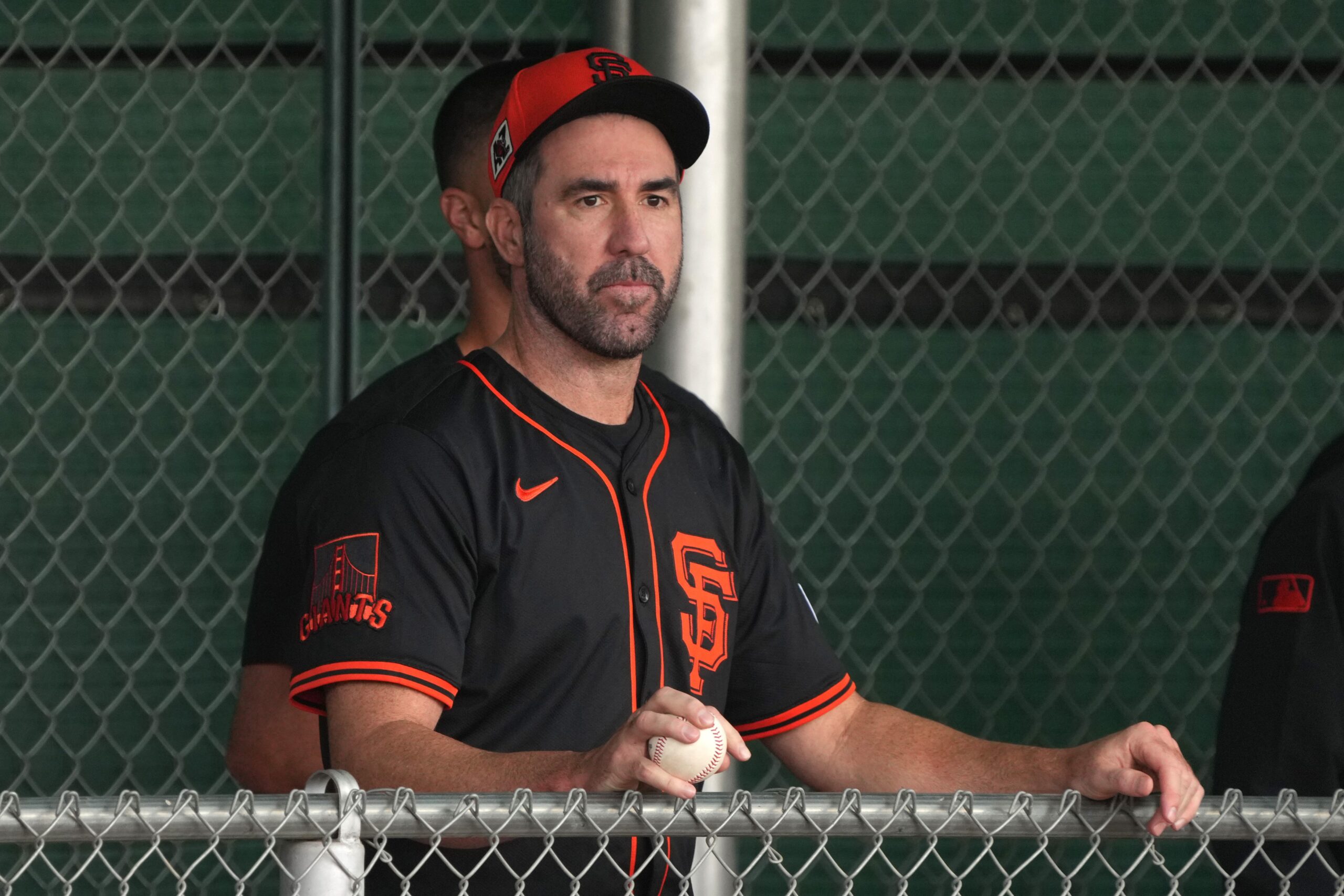 Justin Verlander, San Francisco Giants, MLB, baseball, pitching, spring training, Logan Webb, Robbie Ray, Patrick Bailey, Jordan Hicks, Cactus League, pitching staff, 300 wins, Hall of Fame, Cy Young, Kyle Harrison, Bob Melvin, Lou Trivino, injury, comeback, fastball, slider, curveball, preparation, work ethic, leadership, veteran, mentor
