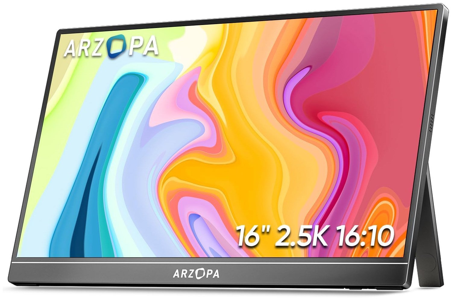 portable monitor, Arzopa, Arzopa 16-inch portable monitor, monitor, dual monitor, external display, mobile professional, travel monitor, USB-C monitor, HDMI monitor, QHD monitor, 2.5K resolution, sRGB gamut, laptop accessory, Nintendo Switch monitor, gaming monitor, on sale, deal, coupon, Amazon
