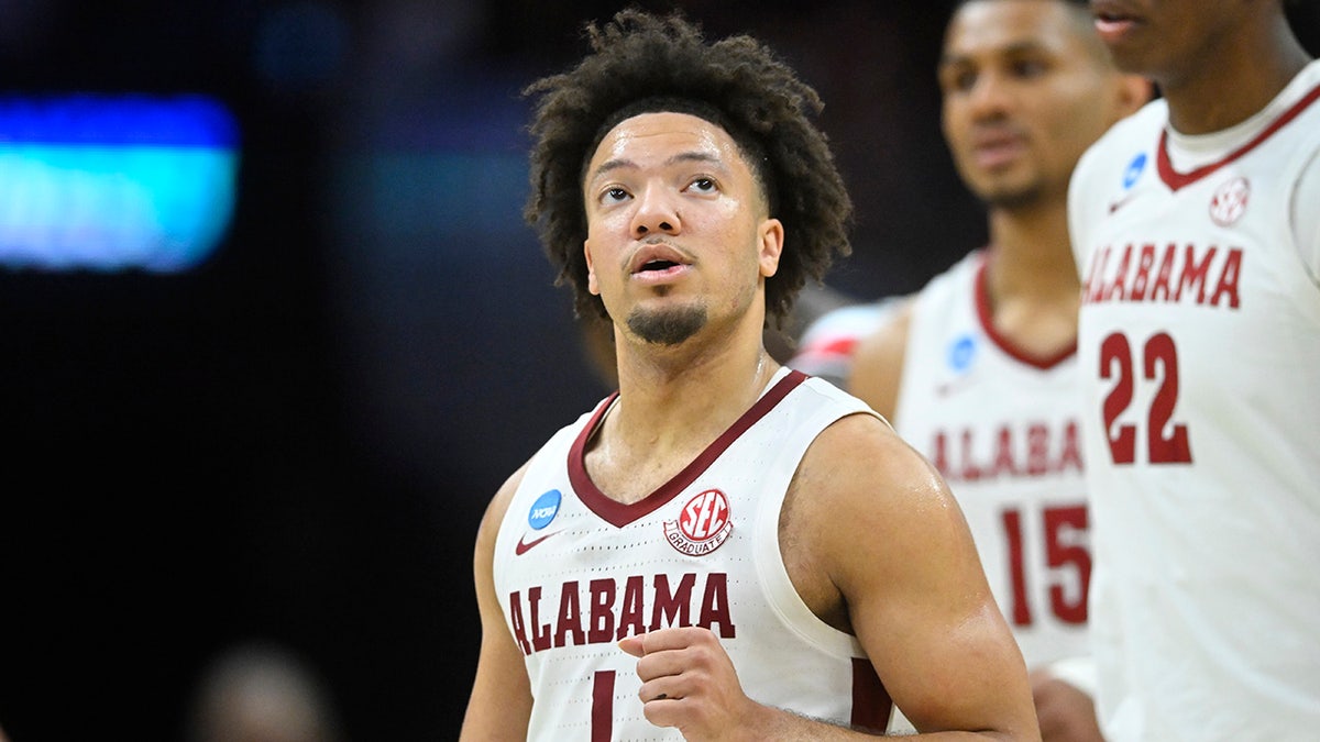 Alabama basketball, Robert Morris basketball, NCAA tournament, March Madness, Mark Sears, Clifford Omoruyi, Amarion Dickerson, Alvaro Folgueiras, Josh Omojafo, Alabama vs Robert Morris, college basketball, Rocket Arena, Cleveland, upset alert, Fox News Sports, NCAA Tournament Round 1
