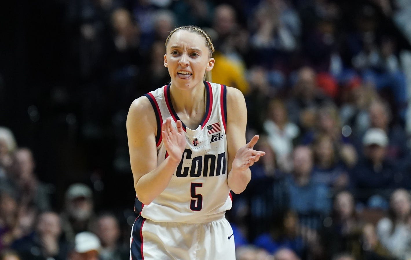 womens NCAA Tournament, UConn Huskies, Paige Bueckers, Arkansas State Red Wolves, March Madness, college basketball, Geno Auriemma, Spokane 4 Region, game preview, TV schedule, streaming, odds, Bet MGM, tournament bracket, Sarah Strong, Azzi Fudd
