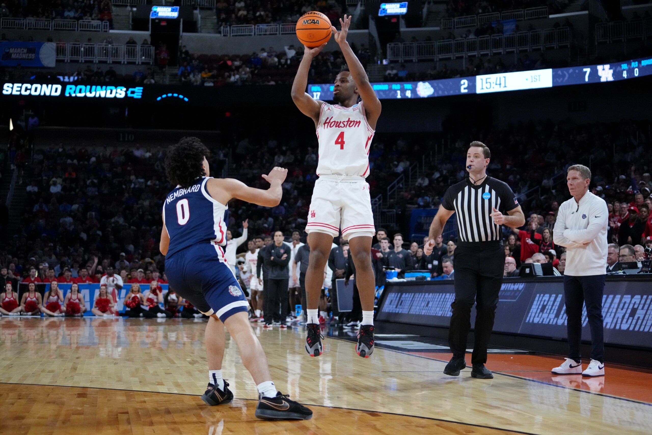 Gonzaga basketball, Houston basketball, NCAA Tournament, Sweet 16, March Madness, college basketball, Cryer, Graham Ike, scoring offense, scoring defense, tournament streak, Purdue, Arizona, second round, upset, analysis, highlights, game recap.
