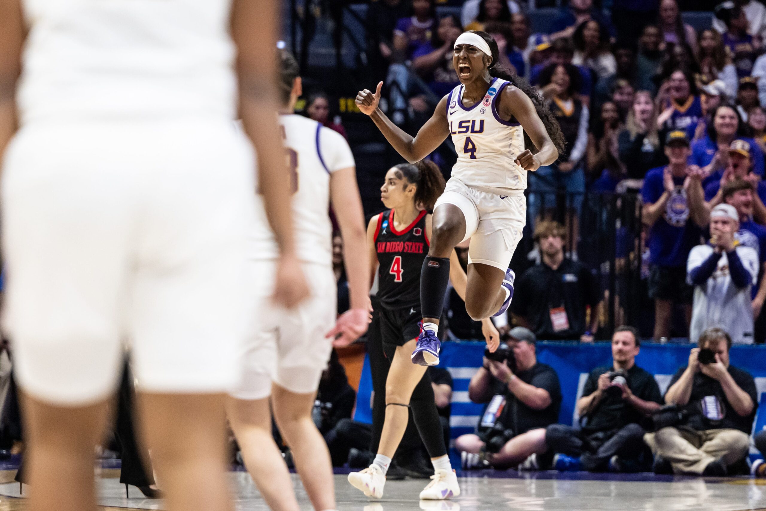 LSU Women's Basketball, Flau'Jae Johnson, Aneesah Morrow, NCAA Tournament, San Diego State, Injury Recovery, Double-Double, AP All-American, Tigers Basketball, LSU vs Florida State, Women's College Basketball
