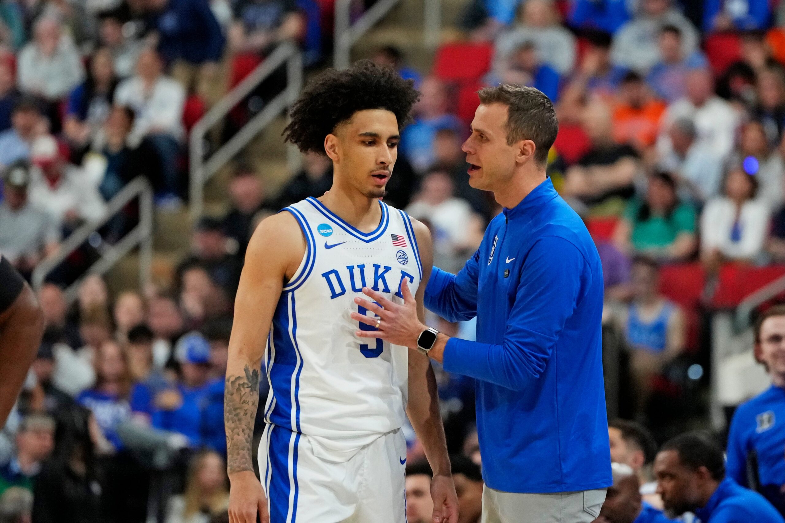 Tyrese Proctor, Jon Scheyer, Duke Basketball, NCAA Tournament, Sweet 16, College Basketball, NBA Draft, Player Development, Overcoming Adversity, Blue Devils, Cooper Flagg, Transfer Portal, NIL, College Sports
