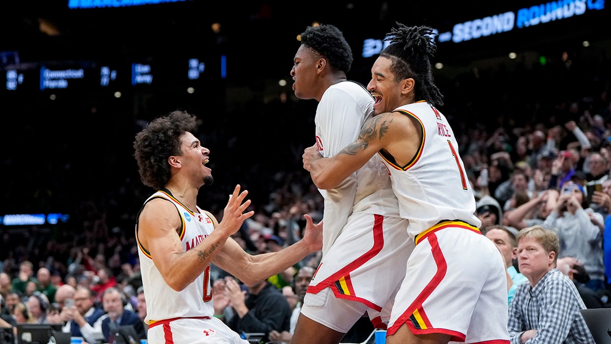 Derik Queen, Maryland Terrapins, Sweet 16, buzzer beater, Colorado State, March Madness, college basketball, Jalen Lake, Florida Gators, UConn Huskies, Rodney Rice, Julian Reese, Nique Clifford, basketball tournament, sports news
