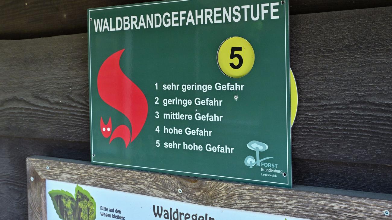 Waldbrand, Brandenburg, Waldbrandrisiko, Kiefernwälder, A24, Ostprignitz-Ruppin, Kyritz-Ruppiner Heide, Munitionsbelasteter Waldboden, Spontanentzündung, Böschungsbrand, Borkower See, Deutscher Wetterdienst, Wipfel-Brand, Waldbrandgefahr, Forst, Waldbrände 2022
