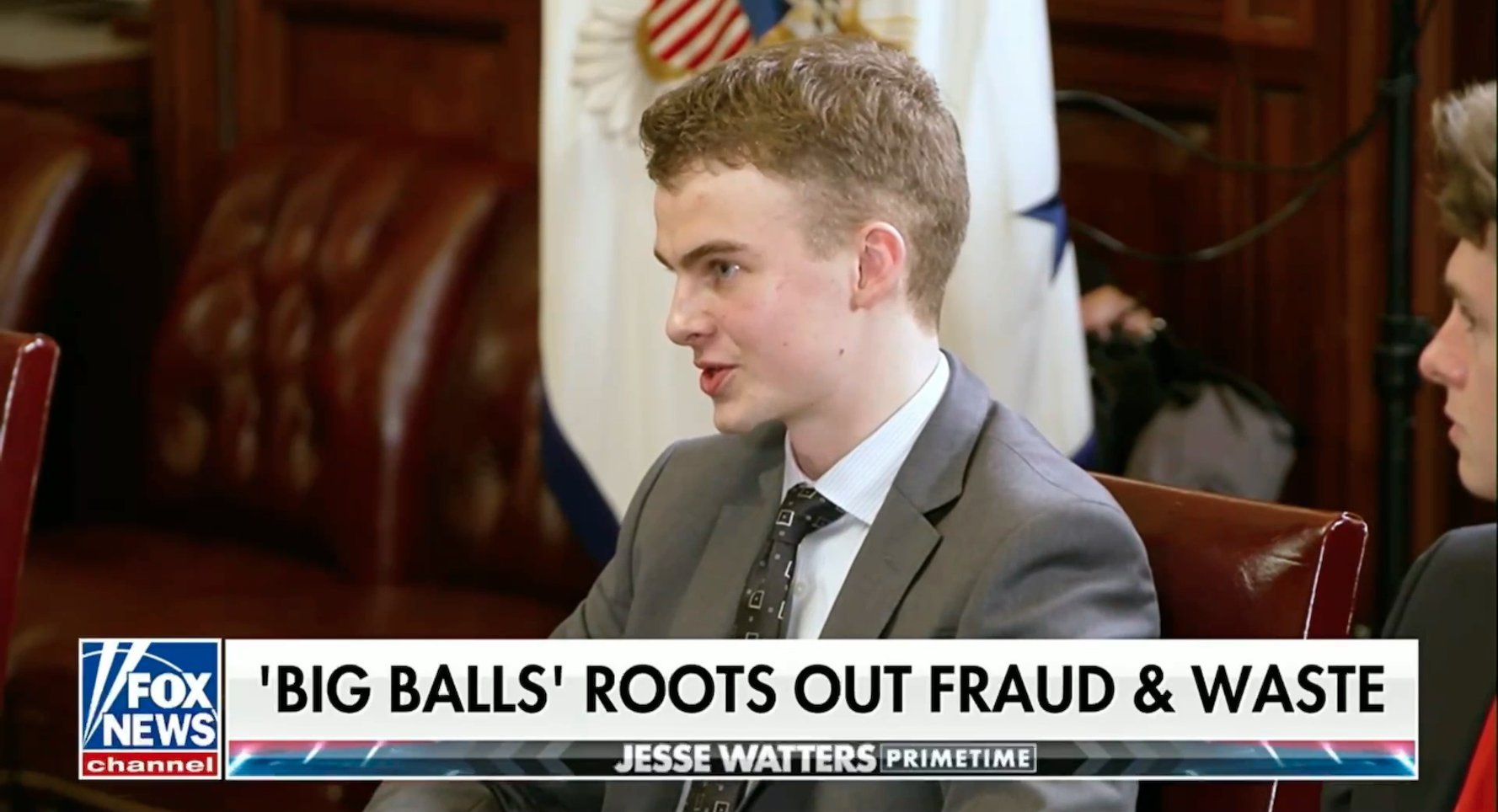 Jesse Watters, Elon Musk, DOGE, Edward Coristine, Big Balls, government efficiency, fraud, waste, payment systems, federal government, Neuralink, cybersecurity, Trump, tariffs, dismantling, infrastructure, accountability, Congress, unauthorized programs, lies, misinformation
