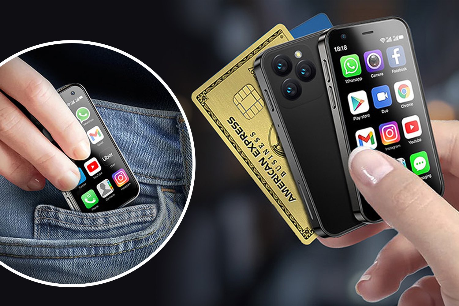 NanoPhone, small smartphone, miniaturized phone, compact phone, cheap smartphone, affordable phone, Android 10, 4G LTE, pocket-sized phone, StackSocial, $90 smartphone, budget phone, unlocked phone, US carriers, Verizon, AT&T, T-Mobile, Cricket, Boost, Visible, Mint, 3-inch screen, lightweight phone
