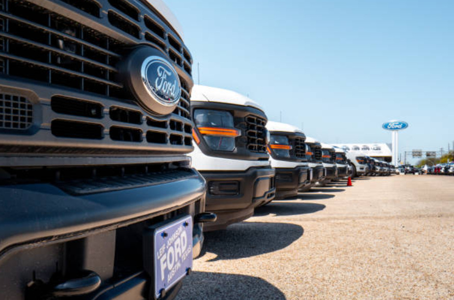 Ford, Ford Motor Company, April sales, U.S. sales, truck sales, F-Series, F-150 Lightning, Mach-E, E-Transit, Maverick, Ranger, employee pricing, Donald Trump tariffs, auto industry, car sales, SUV sales, General Motors, Jim Farley, Lincoln, Nautilus, Aviator, automotive news, Detroit Free Press, electric vehicles, EV sales, 2025 sales, auto market, vehicle prices
