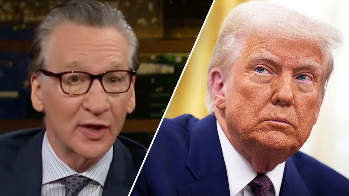 Bill Maher, Donald Trump, 100 days, political comedy, criticism, The Free Press, HBO, Real Time, White House meeting, policy, DOGE, Supreme Court, media, tariffs, Andrew Tate, liberal critics, Republican opposition, pundit, election integrity, second term, absence, WHCA, Fox News, media and culture.
