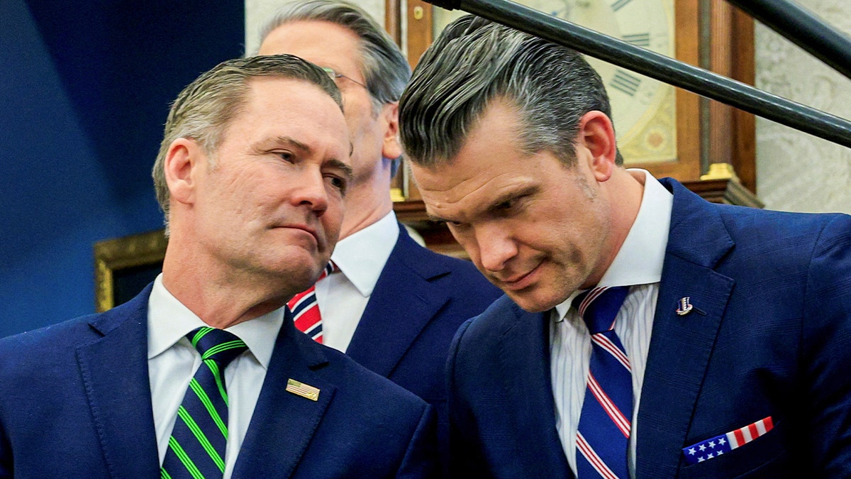 Mike Waltz, Donald Trump, National Security Council, Pete Hegseth, Signal chat leak, Tim Kaine, Chuck Schumer, Hakeem Jeffries, Mark Kelly, United Nations Ambassador, Marco Rubio, Department of Defense, national security, politics, news, Fox News

