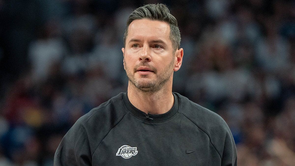 Los Angeles Lakers, JJ Redick, NBA Playoffs, Minnesota Timberwolves, Brian Windhorst, LeBron James, Luka Dončić, Coaching, NBA, Fox News Sports, Reggie Miller, Game 5, NBA Offseason, Coaching Debut, News Conference, Emotional Regulation, Lakers Rotation, Sports Coverage, NBA Trade
