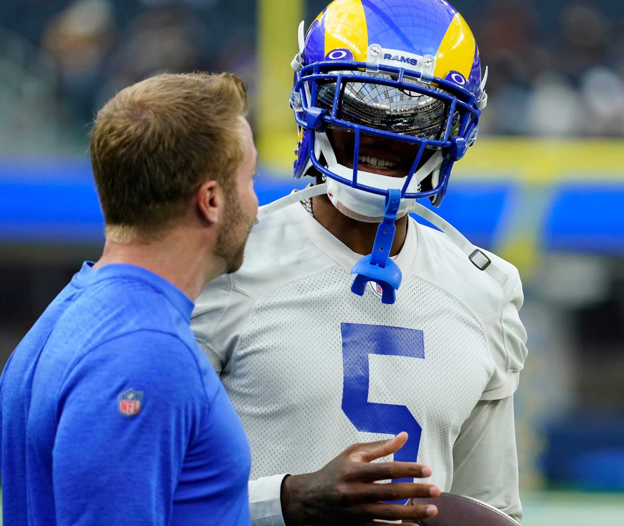 Jalen Ramsey, Los Angeles Rams, Miami Dolphins, NFL trade, Sean McVay, cornerback, Ahkello Witherspoon, NFL free agency, NFL rumors, NFL news, Super Bowl 56, Les Snead, NFL, football, sports
