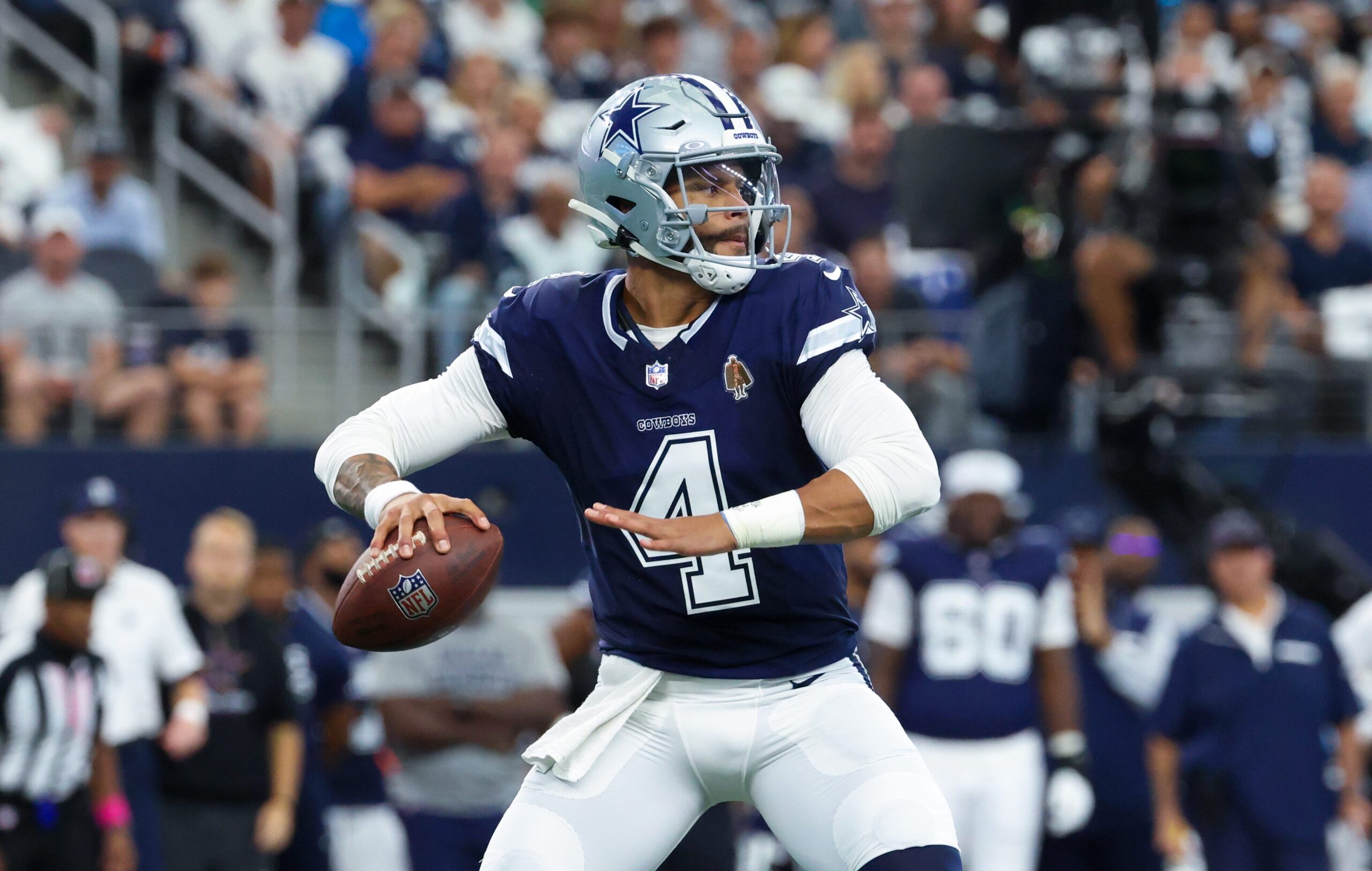Dak Prescott, Dallas Cowboys, mental health, suicide prevention, Aledo High School, Faith Fight Finish Foundation, Walter Payton Man of the Year, Jace Prescott, Hayden Hunstable, Brad Hunstable, mental health awareness month, NFL, colon cancer research, law enforcement, community, Peggy Prescott, Ask 4 Help, You're stronger than you think, mental health advocate
