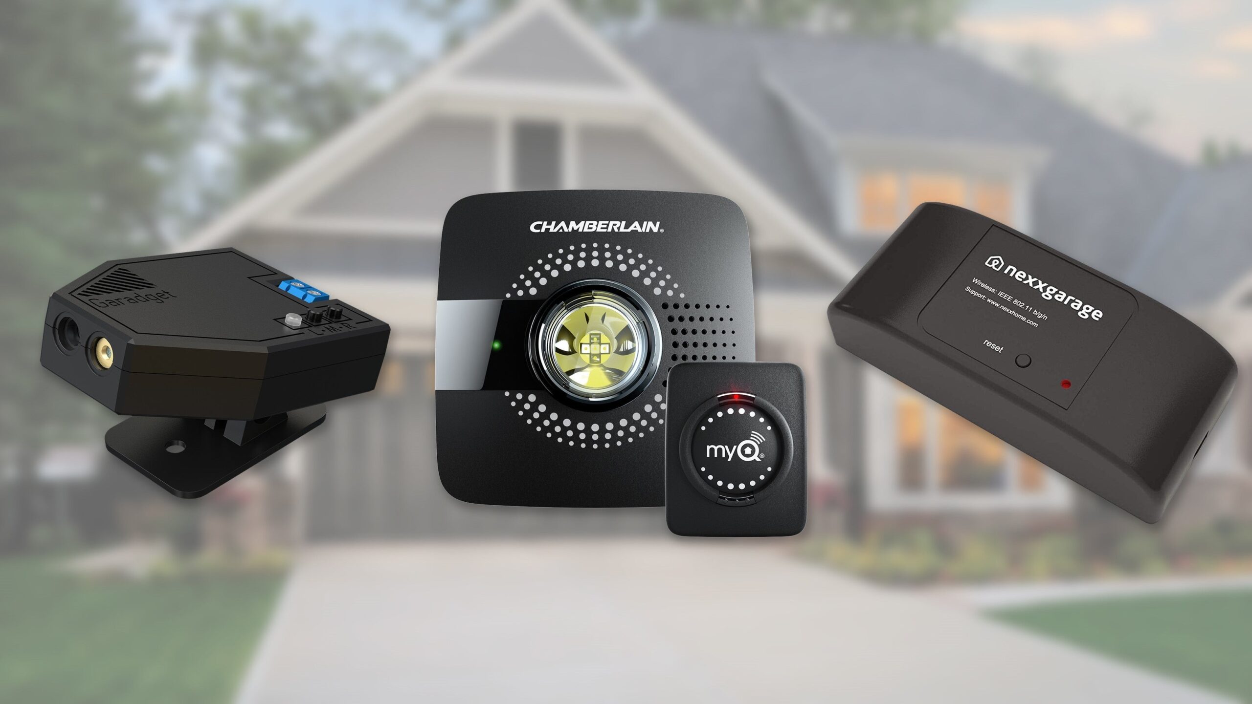 smart garage door opener, garage door controller, myQ, Chamberlain, Meross, Nexx, Garadget, smart home, IoT, review, best, compatibility, installation, wired, wireless, Alexa, SmartThings, HomeKit, Key by Amazon, garage door, security, technology, TechHive, Christopher Null
