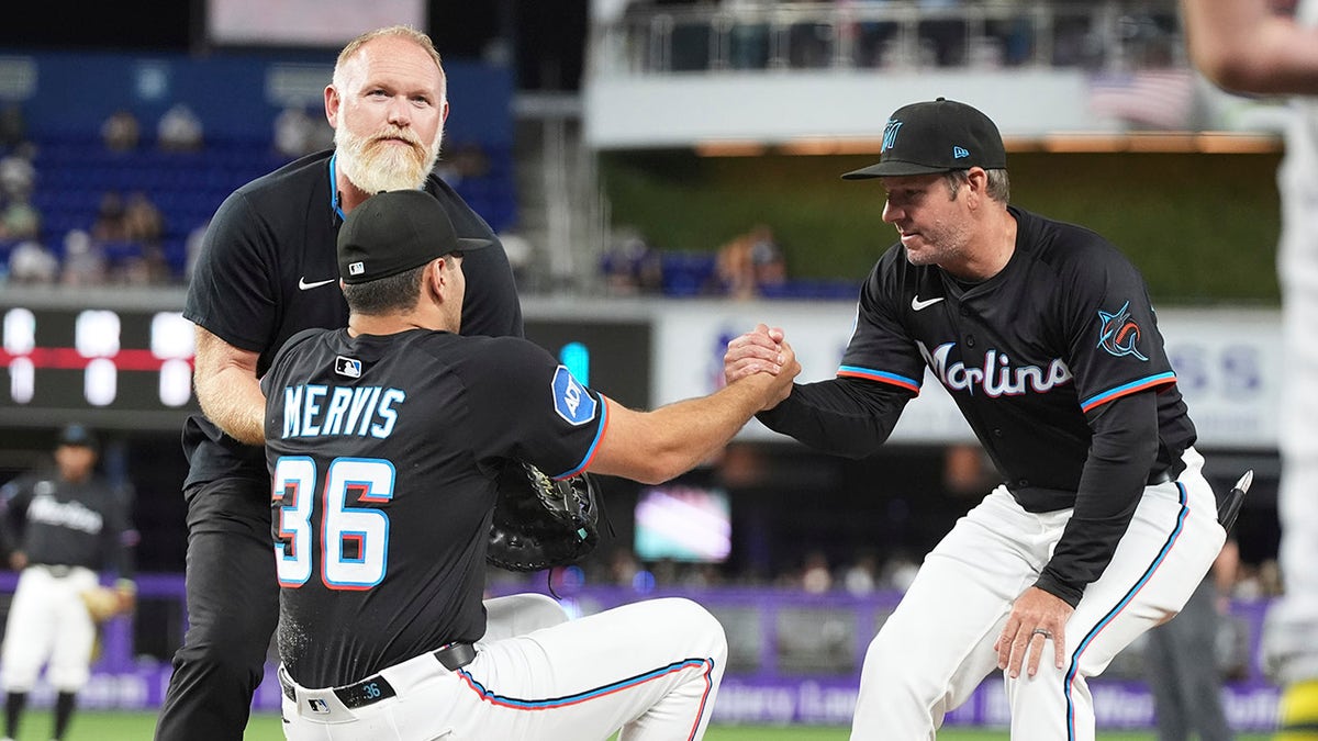 Miami Marlins, Matt Mervis, Xavier Edwards, Luis Urias, Oakland Athletics, Gunnar Hoglund, Valente Bellozo, MLB, baseball, injury, error, game recap, score, highlights, Fox News Sports
