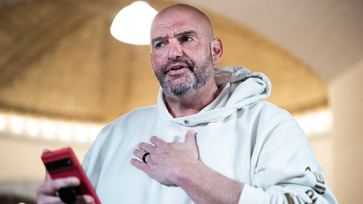 John Fetterman, Democratic Party, Israel, media bias, political hit piece, Kyrsten Sinema, progressive ideology, Donald Trump, New York Magazine, ableism, senatorial fitness, partisan politics, centrist views, media influence, political vendetta.
