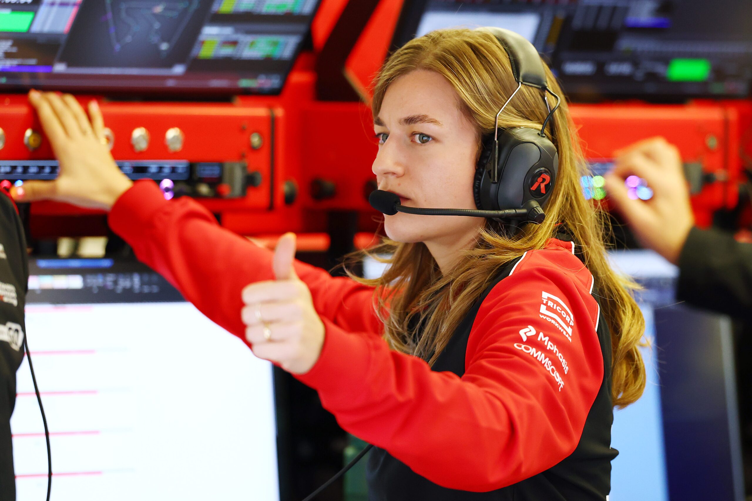 Laura Mueller, Haas F1, race engineer, Formula One, F1, Esteban Ocon, Ayao Komatsu, women in motorsport, Haas F1 team, F1 engineer, motorsport, racing, Miami Grand Prix, F1 2025, Beyond the Grid, Suzuka, performance engineer
