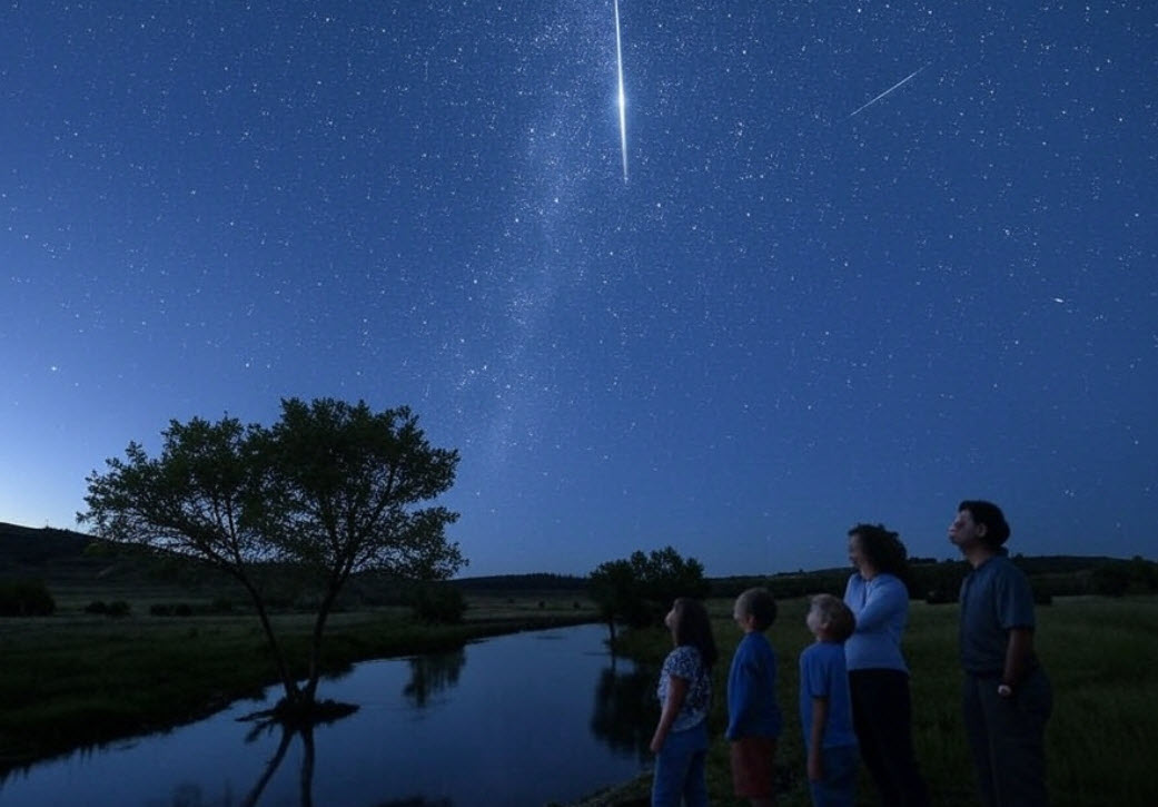 Eta Aquariids, meteor shower, Halley's Comet, shooting stars, May 5-6 2025, astronomy, stargazing, space, Earthgrazer, Aquarius constellation, NASA, celestial event, comet debris, meteor viewing, best viewing locations, southern hemisphere, northern hemisphere
