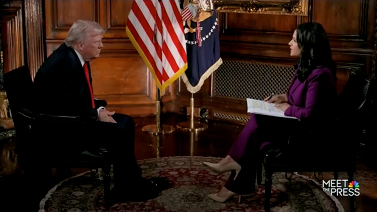 Donald Trump, Kristen Welker, Meet the Press, border security, illegal immigration, border crossings, emergency declaration, third term, Tom Homan, Karoline Leavitt, deportations, border enforcement, White House, immigration policy
