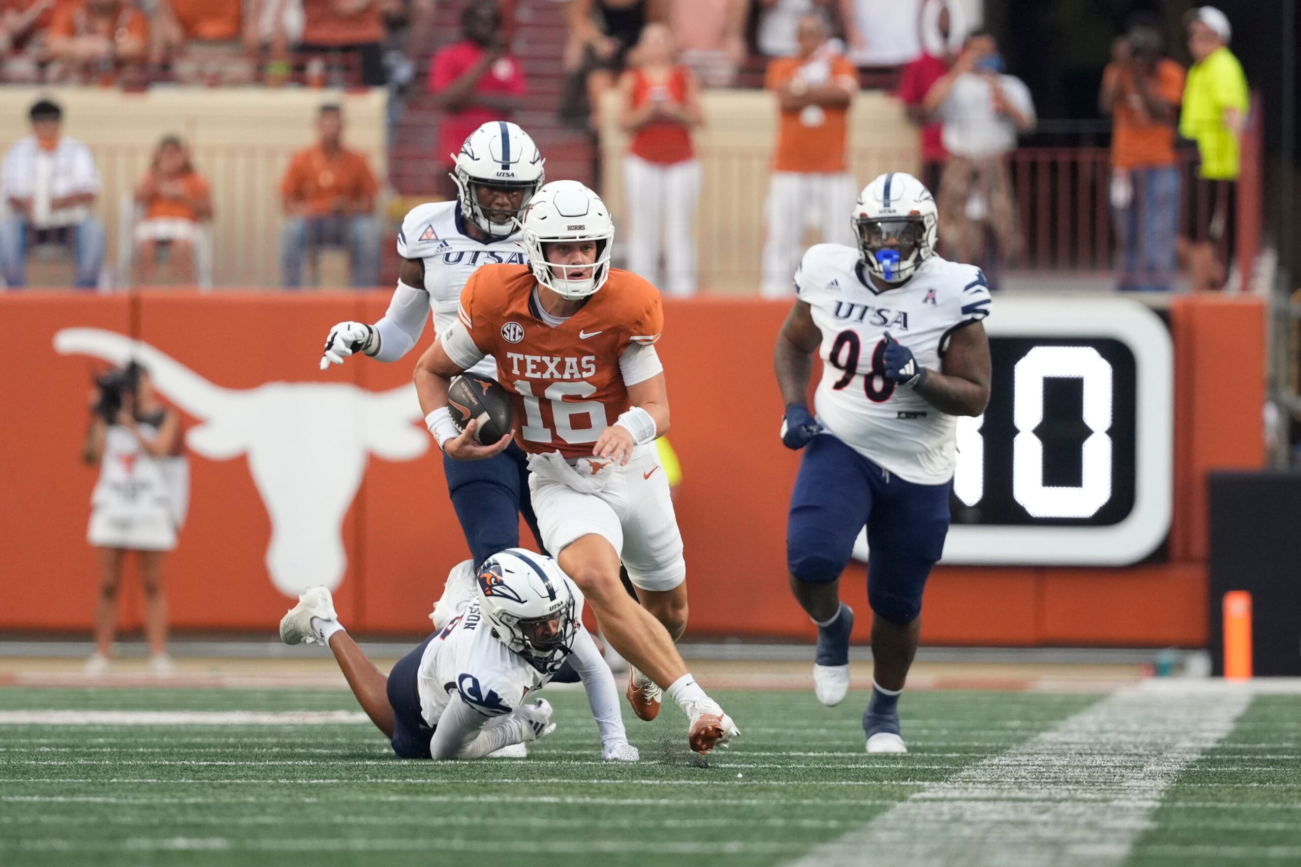 Texas Longhorns, College Football Playoff, Arch Manning, USA TODAY Sports, Spring Football Re-Rank, College Football Rankings, Clemson, Penn State, Georgia, Notre Dame, Ohio State, LSU, Oregon, Miami, Alabama, Illinois, Tennessee, Big Ten, SEC, TCU, Nebraska, Texas Tech, Oklahoma, Auburn, Florida State, Kansas, UCLA, Kent State, Delaware, Missouri State, Kenni Burns, Mark Carney, College Football News, FBS Rankings, Conference USA
