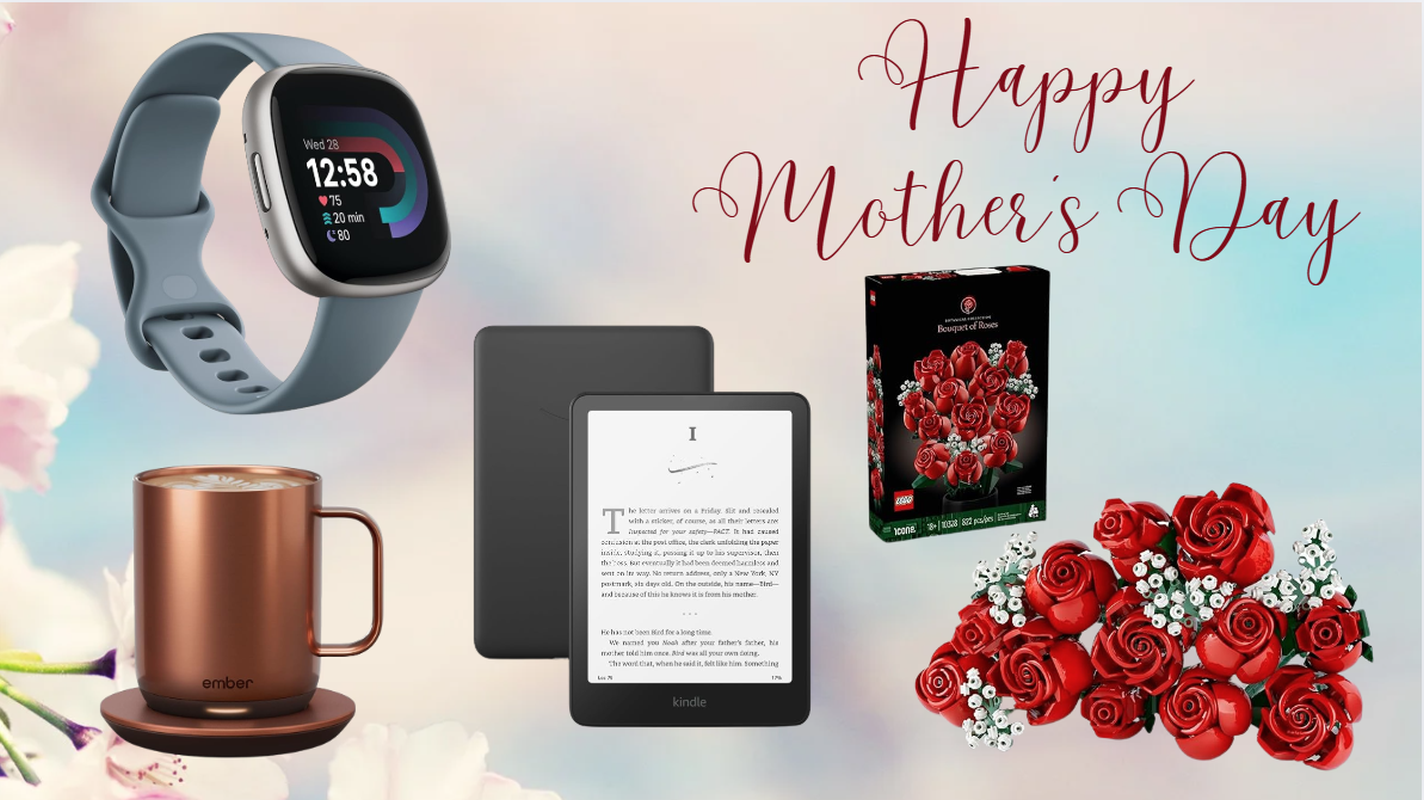 Mother's Day gifts, tech gifts for mom, Kindle Paperwhite, Kindle Unlimited, Audible, JBL Tune 770NC, power bank, Ugreen GaN charger, Baseus USB-C cable, Apple AirTag, Samsung Galaxy SmartTag2, Apple Watch SE, Samsung Galaxy Watch 6 Classic, Fitbit Versa 4, Ember Smart Mug, laptop stand, wireless charging stand, robot vacuum cleaner, Soundcore Sleep A20 Earbuds, Loop Quiet 2 Earplugs, hydroponics, smart robot planter, Kasa Smart Security Camera, label maker, Skylight Calendar, LEGO flowers, gift ideas, techy mom

