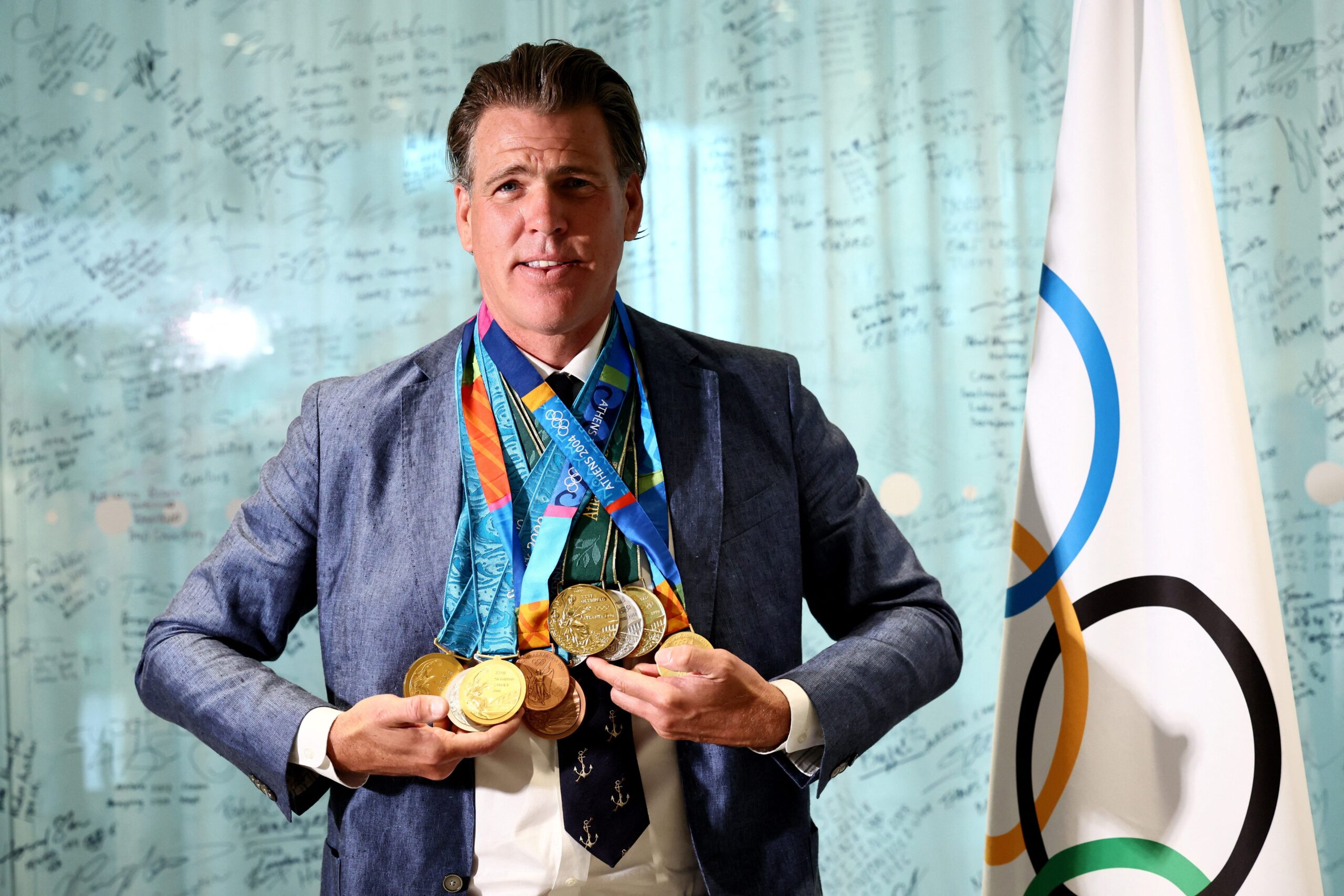 Gary Hall Jr., Olympic medals, Los Angeles wildfires, Thomas Bach, International Olympic Committee, IOC, swimming, Atlanta Olympics, Sydney Olympics, Athens Olympics, medal replacement, Pacific Palisades, California wildfires, 2028 Los Angeles Olympics
