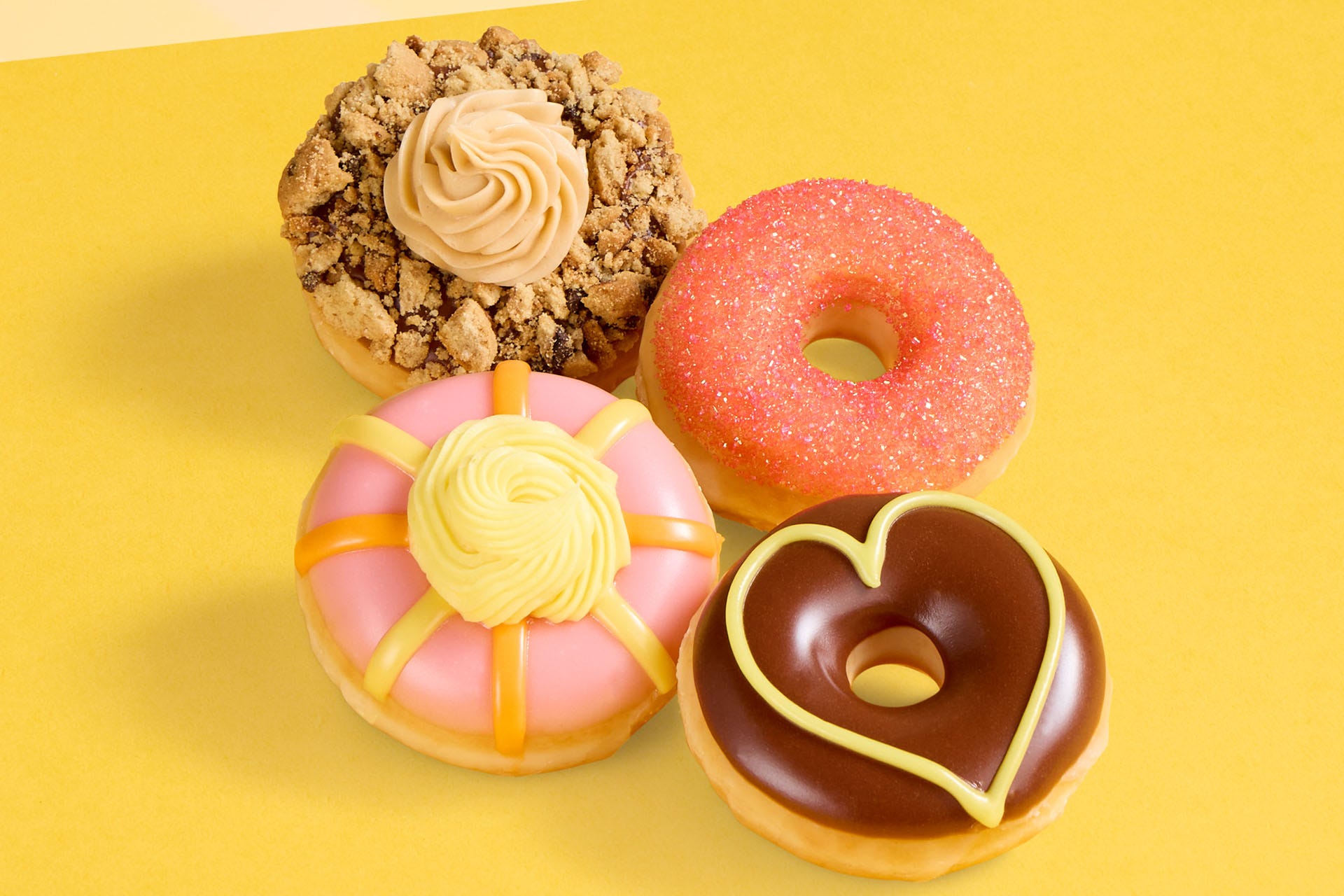 Krispy Kreme, Mothers Day, Minis for Mom, doughnuts, mini doughnuts, flavors, desserts, treats, May 6, May 11, Dave Skena, collection, strawberry, chocolate chip cookie, in-store, delivery, Krispy Kreme app, Krispy Kreme website, grocery stores, online locator, mother figures
