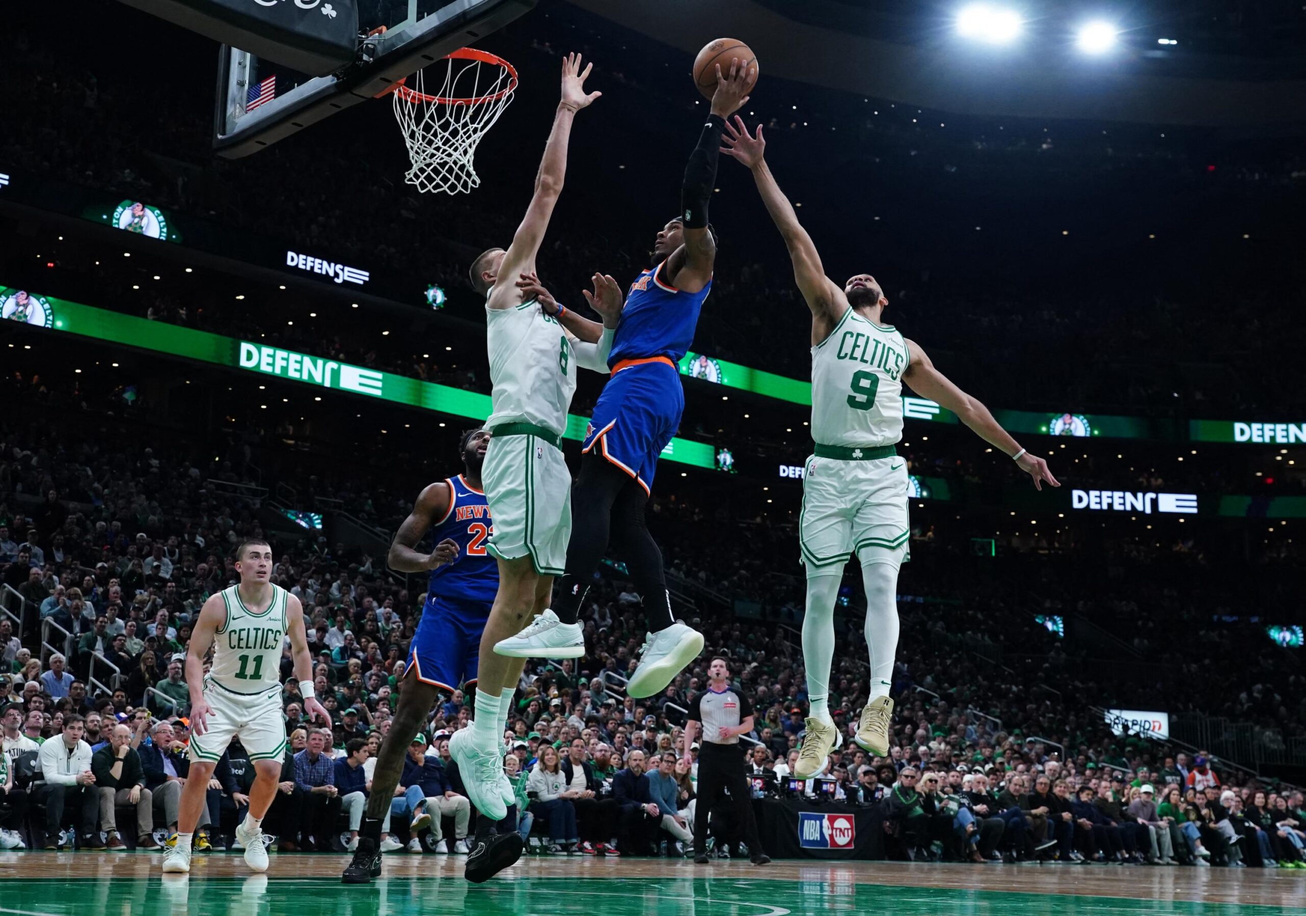 NBA, playoffs, Knicks, Celtics, Nuggets, Thunder, basketball, Jalen Brunson, OG Anunoby, Jayson Tatum, Nikola Jokic, Aaron Gordon, Shai Gilgeous-Alexander, game recap, sports news
