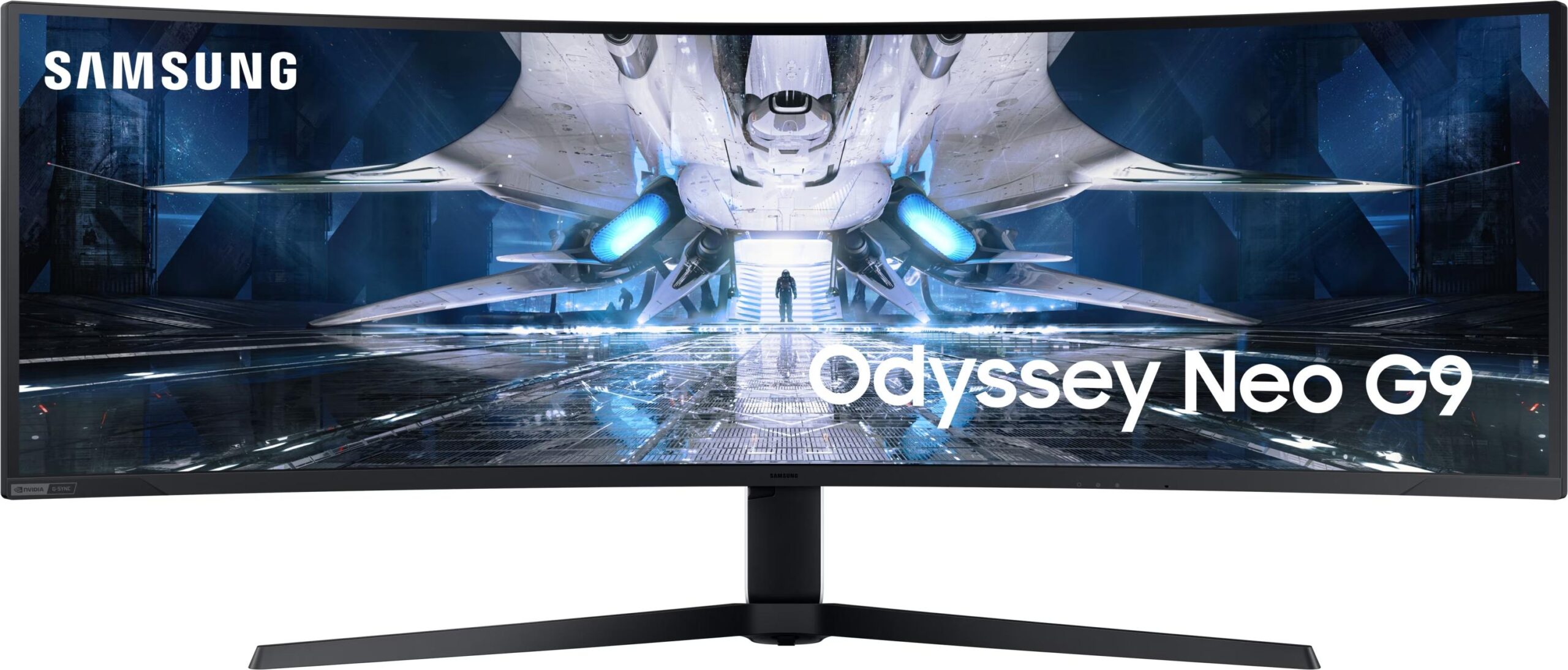 Samsung Odyssey Neo G9, gaming monitor, 57 inch monitor, dual UHD, 240Hz, G95NC, French Days, sale, discount, curved monitor, immersive display, virtual reality, FreeSync Premium Pro, G-Sync Compatible, HDR10+ Gaming, Mega DCR, Picture-by-Picture, 4K monitor, gaming, HDR movies
