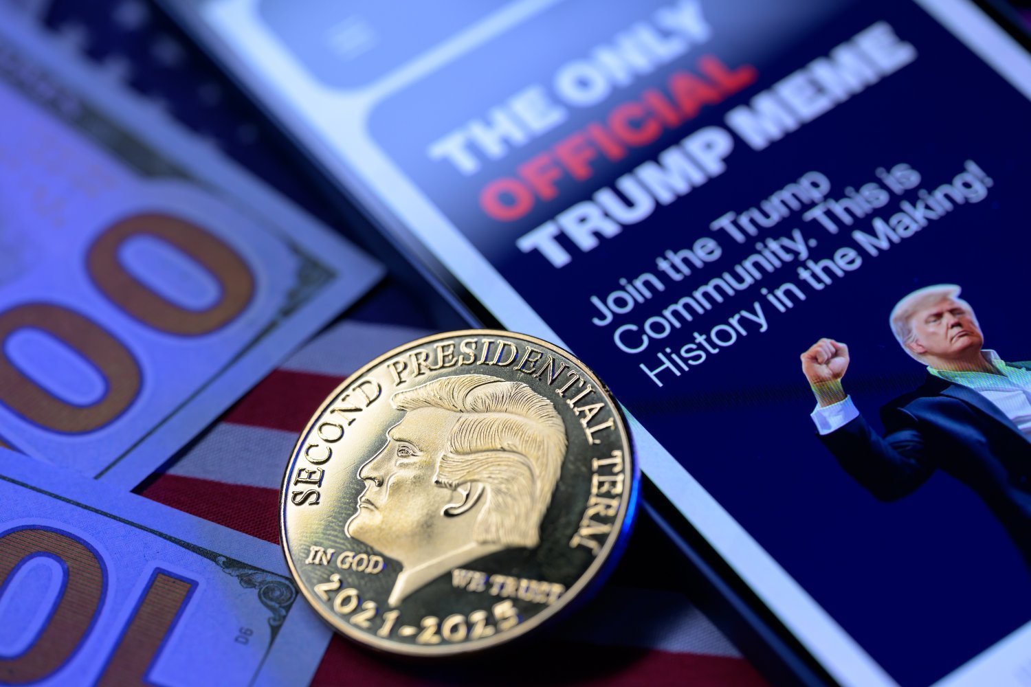 Donald Trump, $TRUMP, Trump Coin, cryptocurrency, memecoin, Freight Technologies, Javier Selgas, tariffs, SEC, Securities and Exchange Commission, Justin Sun, TRON, CIC Digital, Fight Fight Fight LLC, White House, dinner, VIP reception, Meet the Press, blockchain, political influence, crypto, finance, investment, regulation, ethics, conflicts of interest
